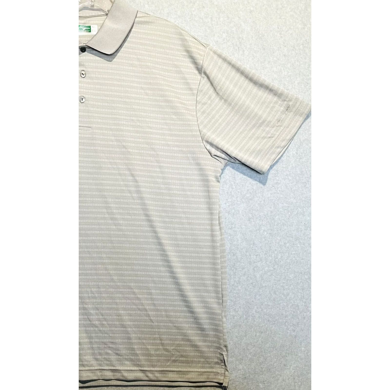 Hogan VINTAGE? No — Ben Hogan Golf Polo Shirt Light Gray XL Short Sleeve Striped Pullover Shirt Mens Regular Polo Size US XL / EU 56 / 4 - 4 Thumbnail