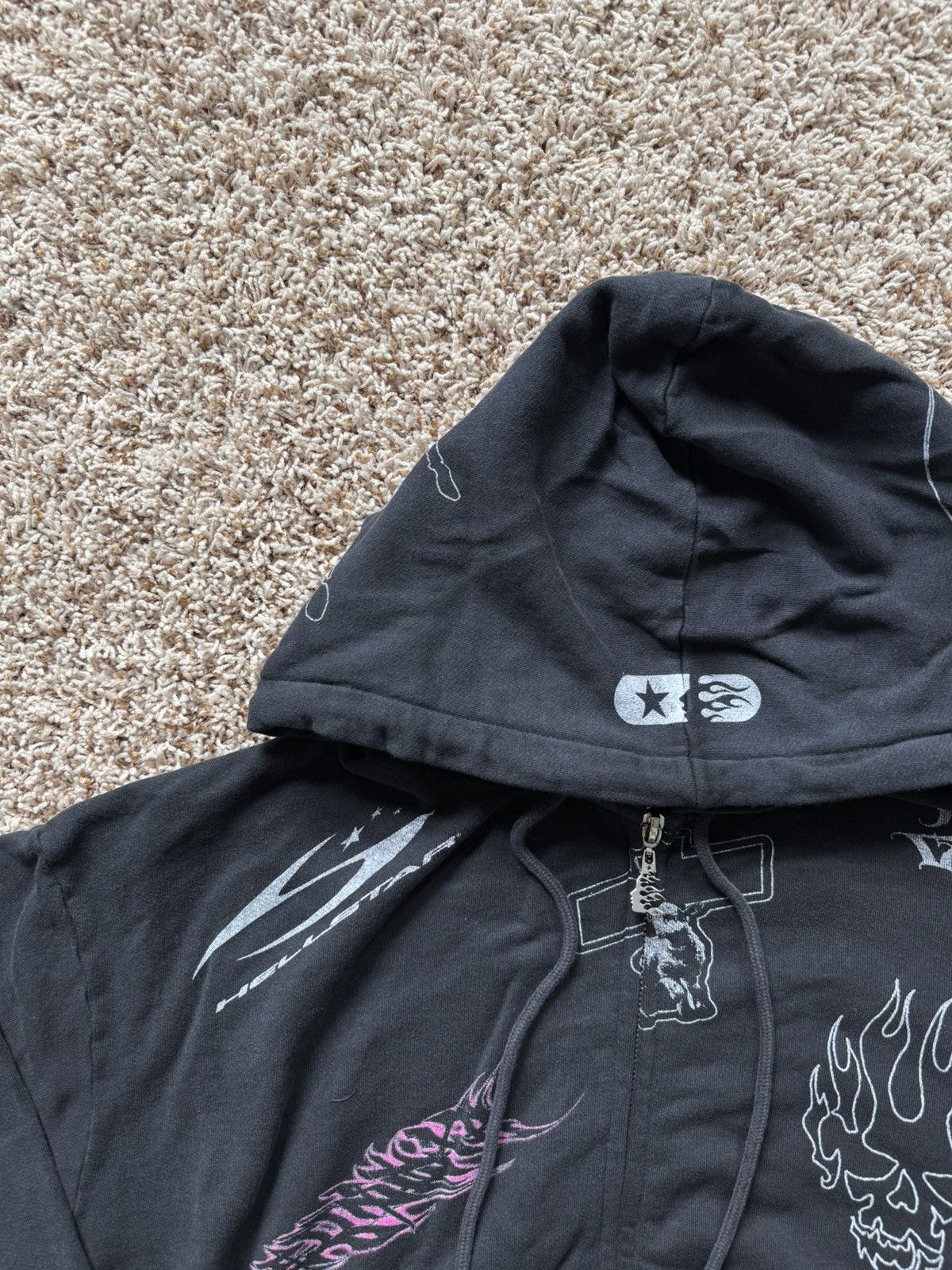 HELLSTAR Hellstar Graffiti Zip Up Hoodie Black Size US M / EU 48-50 / 2 - 3 Thumbnail