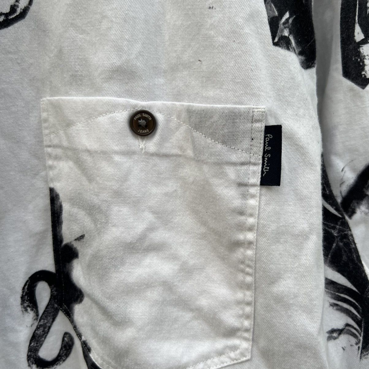 Paul Smith “PAUL SMITH” BUTTON UP OVERPRINT SHIRT Size US XXL / EU 58 / 5 - 9 Thumbnail