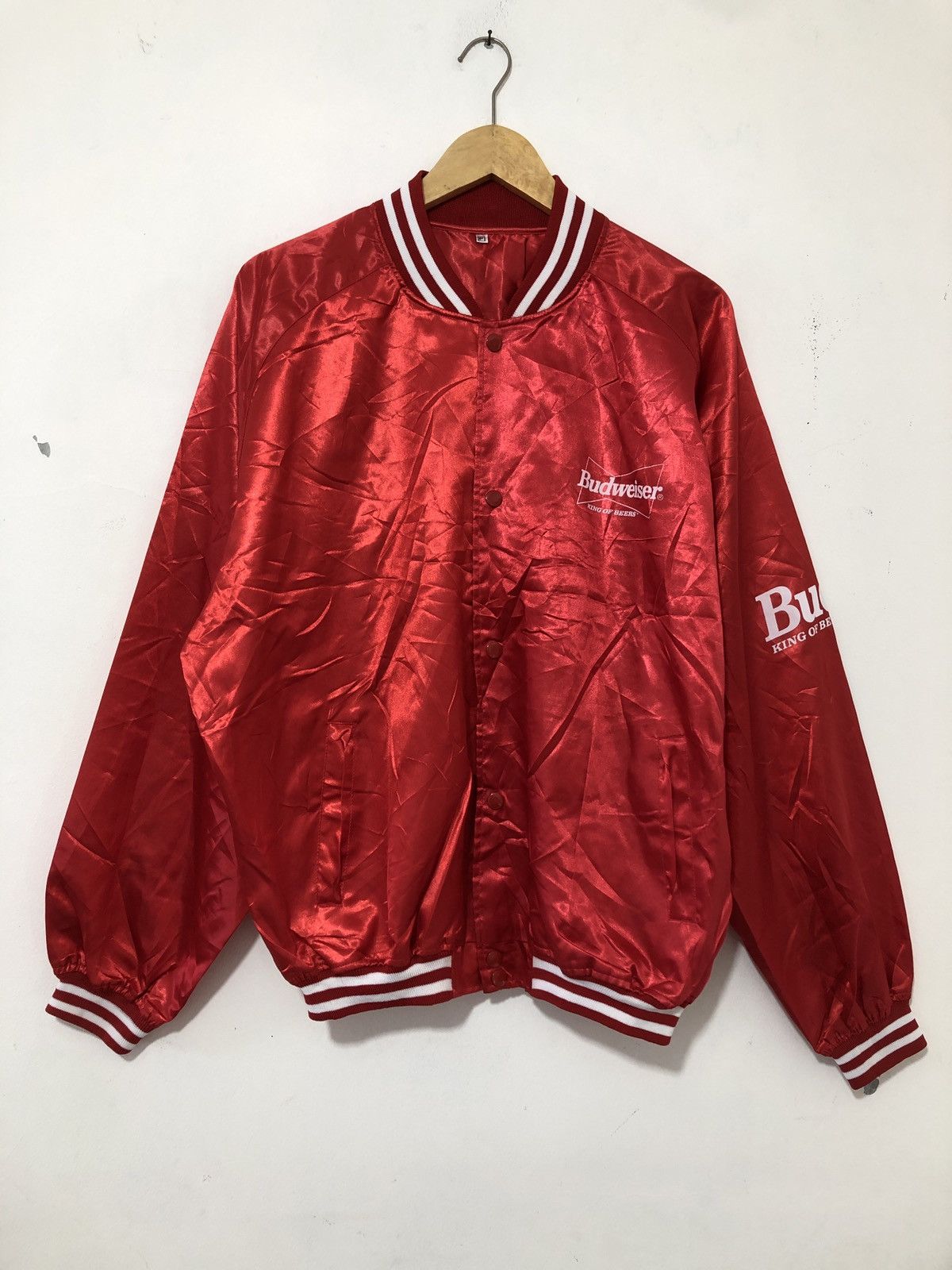 Budweiser × Vintage Vintage Budweiser Varsity Jacket Size US L / EU 52-54 / 3 - 3 Thumbnail