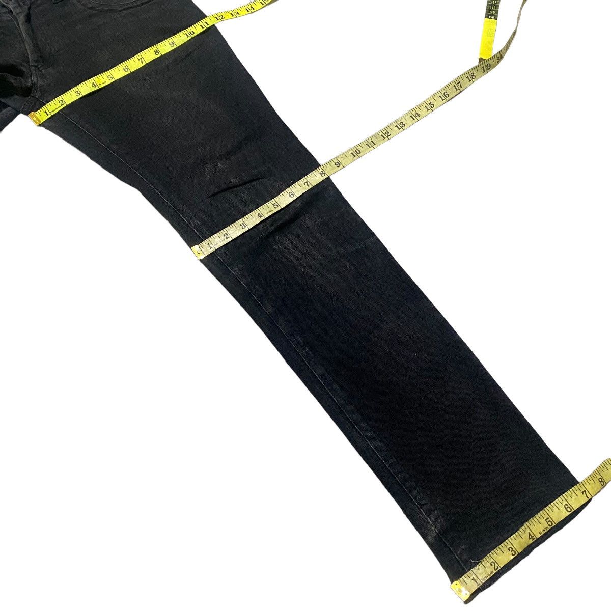 Japanese Brand HALB Black Assymetrical Denim Jeans Size US 30 / EU 46 - 23 Thumbnail