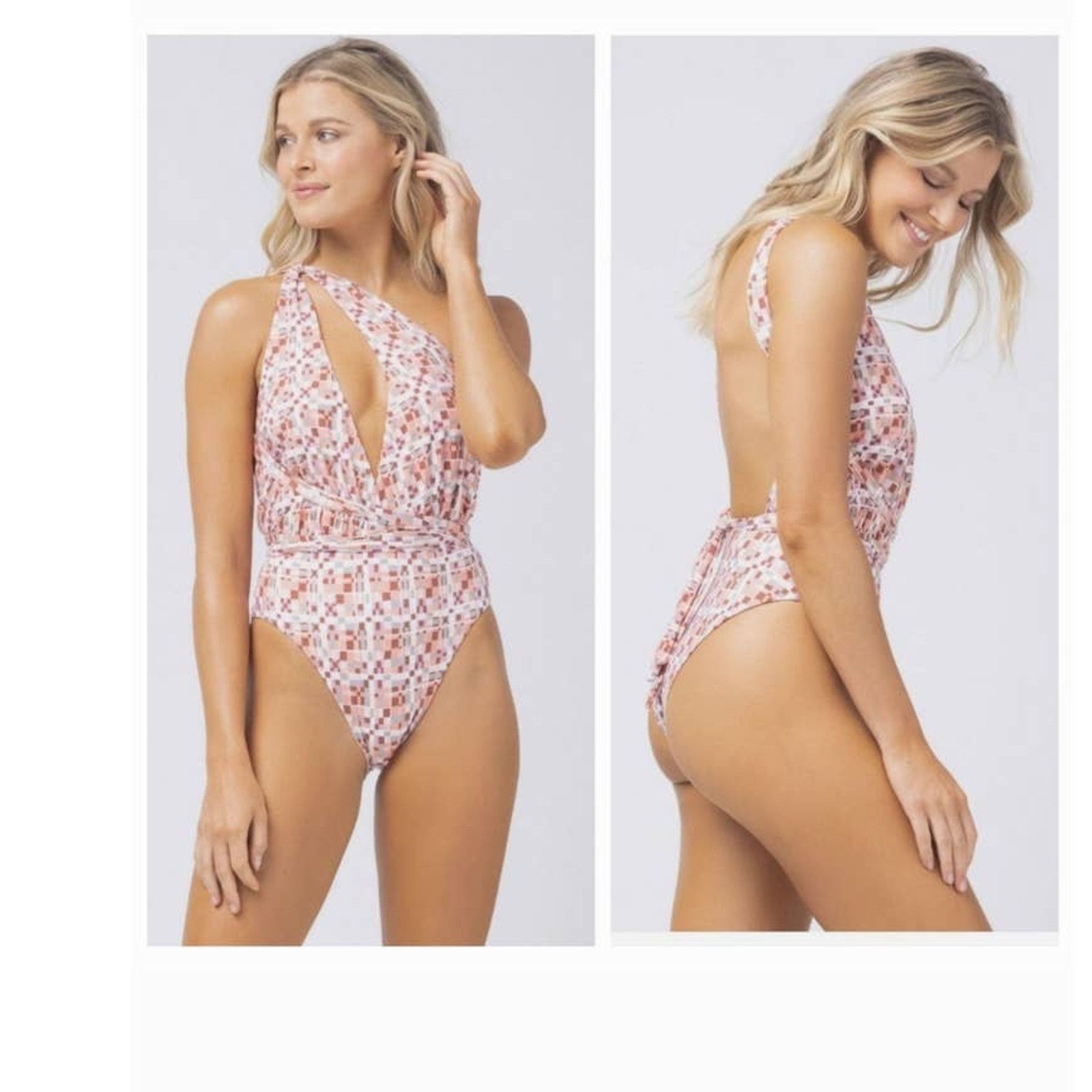 Anthropologie New L SPACE Allegra One-piece Swimsuit $198 SMALL V-Neck Size S / US 4 / IT 40 - 5 Thumbnail
