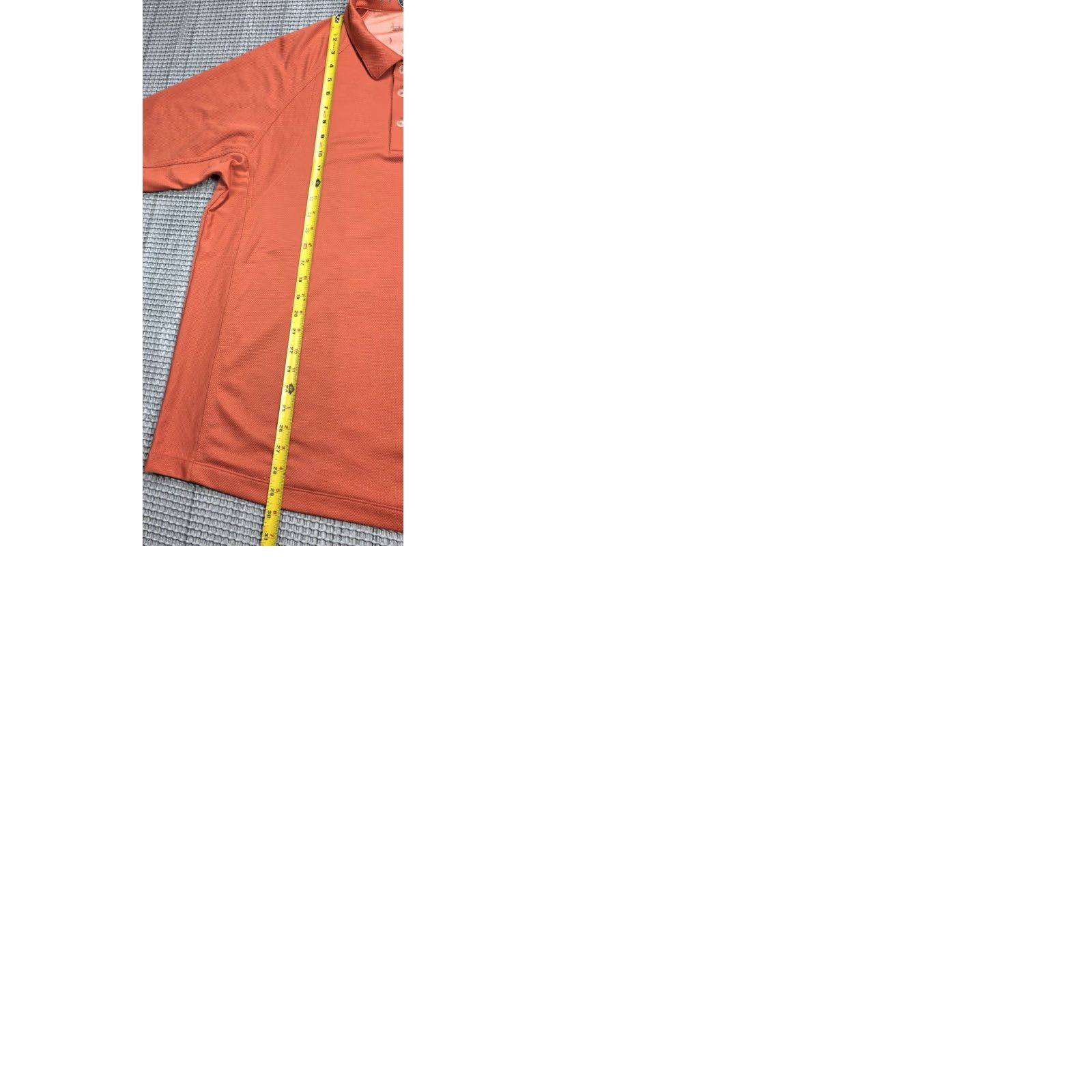Nike Nike Golf Polo Orange Dri-Fit Mens L Perforated Performance Short Sleeve Size US L / EU 52-54 / 3 - 9 Thumbnail