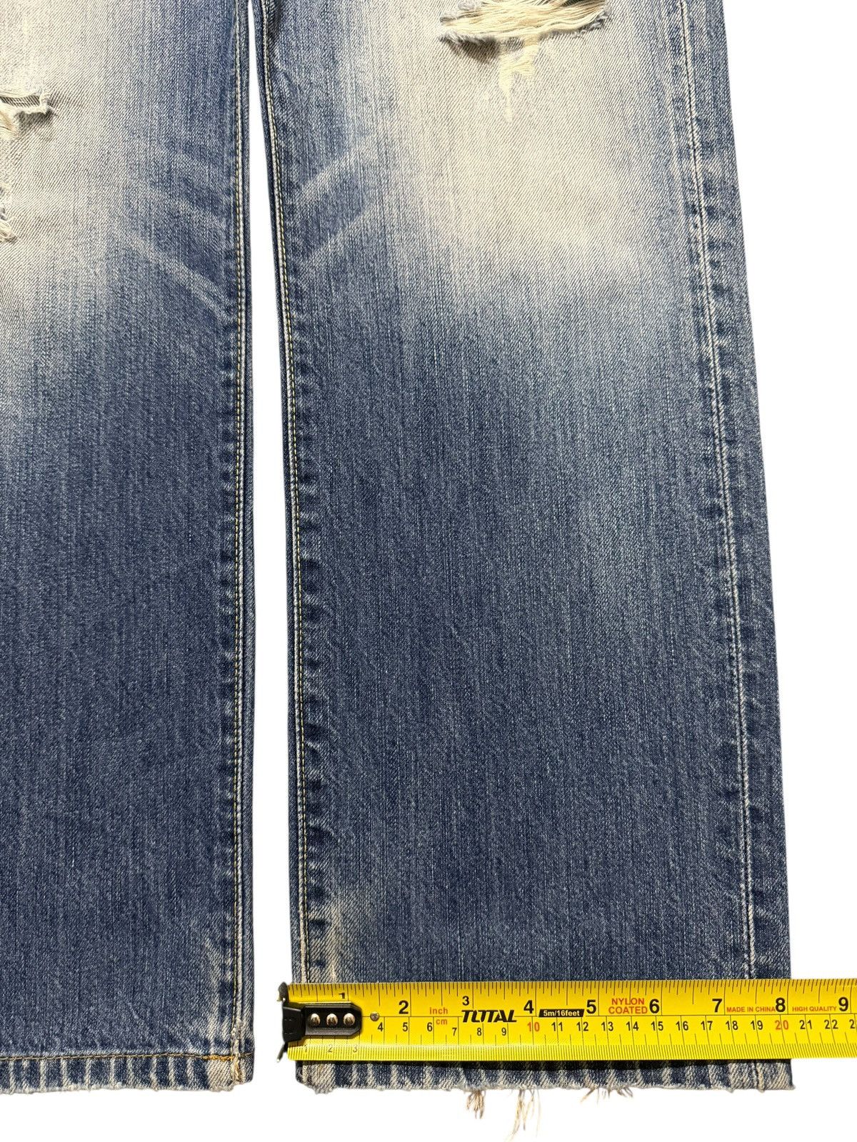 Uniqlo Vintage Y2K Japanese Uniqlo Blue Faded Wash Distress Loose Size US 32 / EU 48 - 13 Thumbnail