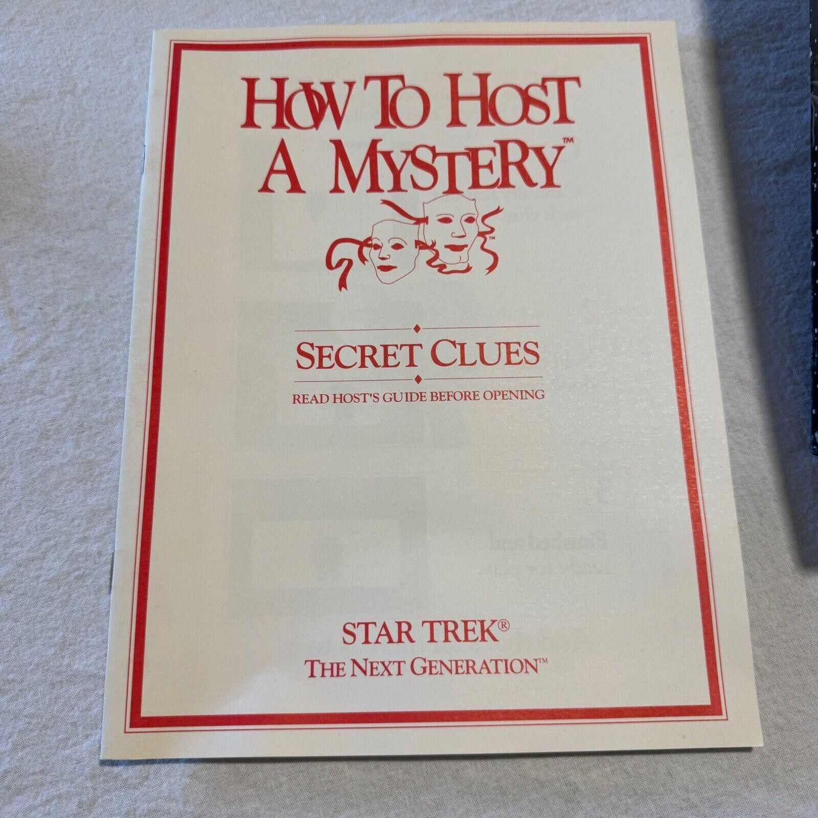 Designer VTG How to Host a Mystery: Star Trek Next Generation Game Size ONE SIZE - 12 Thumbnail