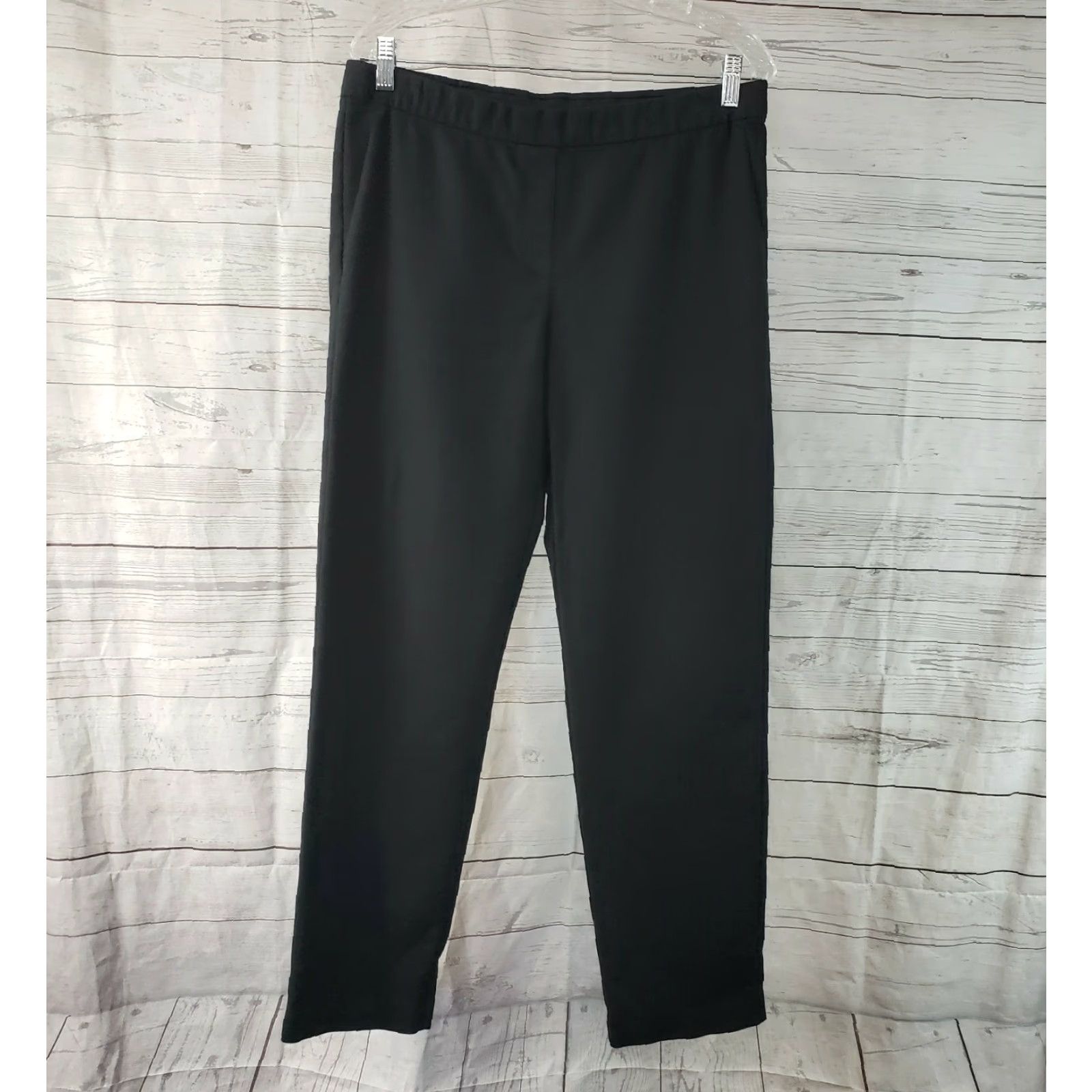 J. Jill J. Jill Womens Pull On Pants 12 Solid Black Mid Rise Cotton Blend Pants Womens 12 Black Cotton Blend Pull On Vintage: No Size 34" / US 12 / IT 48 - 2 Thumbnail