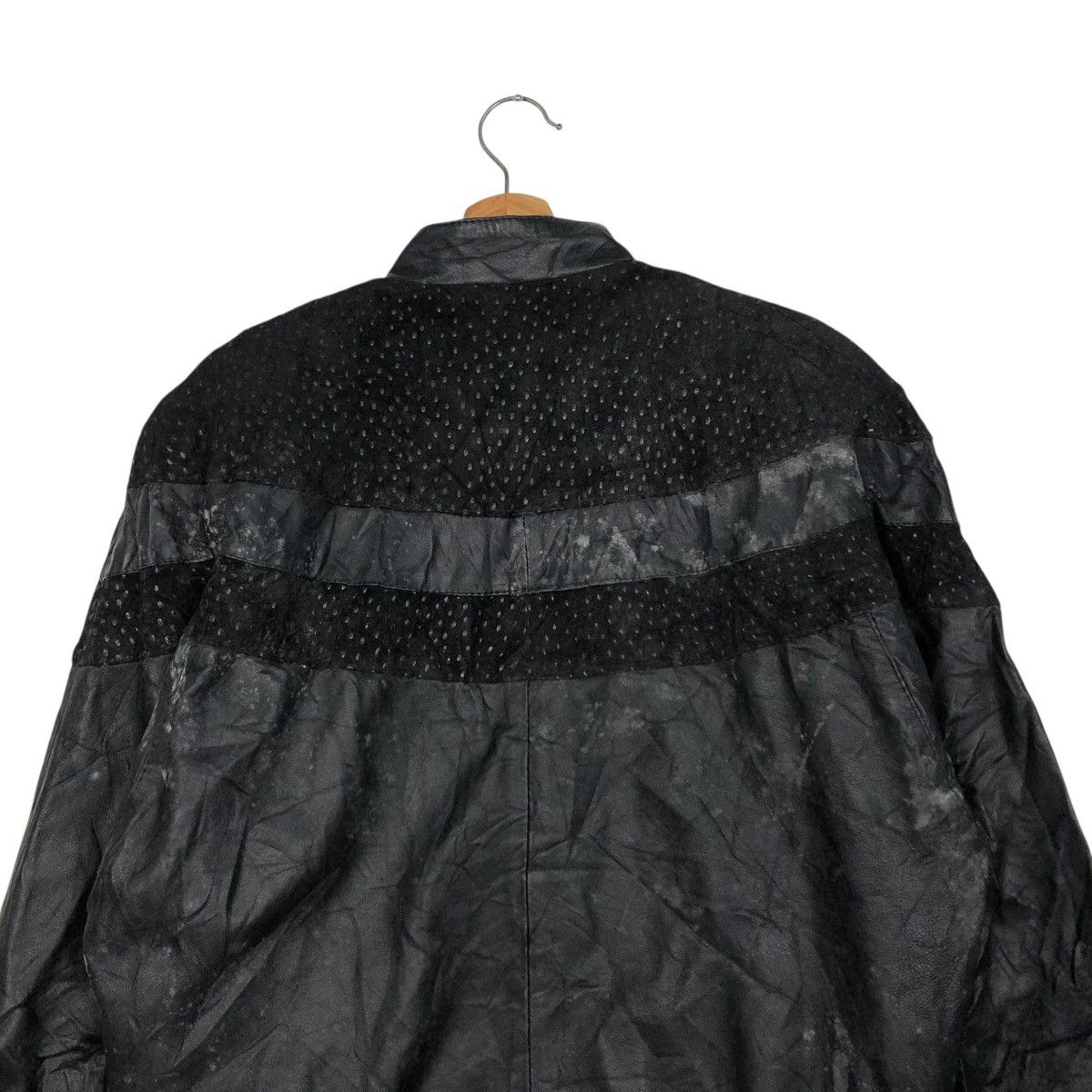 Genuine Leather 🔥VINTAGE UNBRANDED LEATHER BOMBER JACKET ISSEY MIYAKE Size US M / EU 48-50 / 2 - 11 Thumbnail