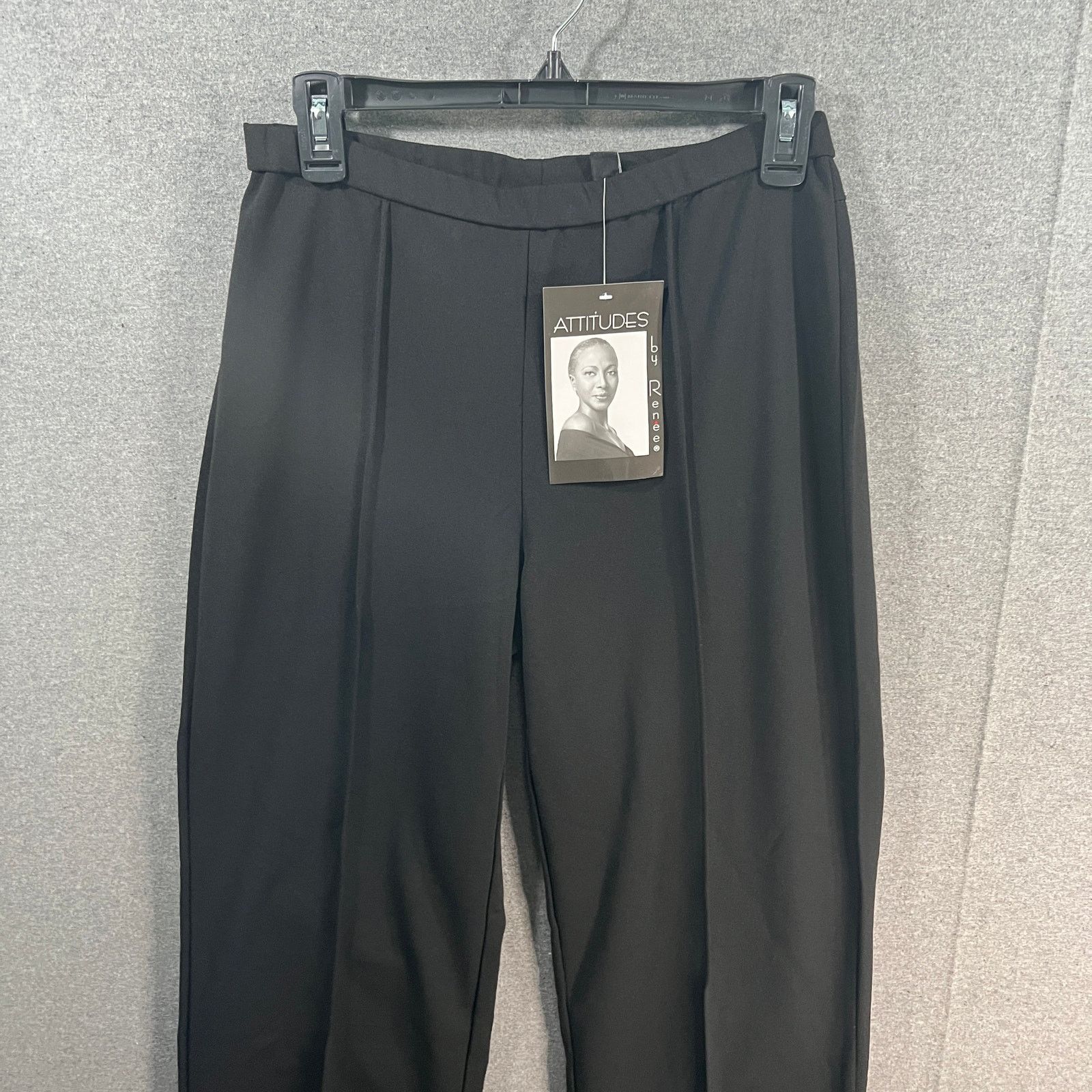Other Attitudes by Renee Tall Global Illusions Wide Leg Pants Blac Size 26" / US 2 / IT 38 - 8 Thumbnail