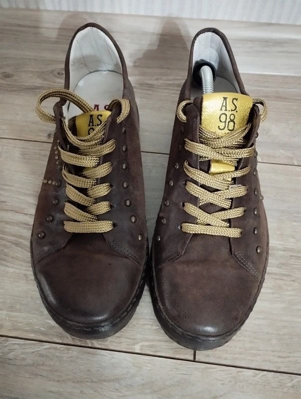 A.S.98 AS 98 Air Step size 37 leather brown sneakers Size US 7 / IT 37 - 4 Thumbnail