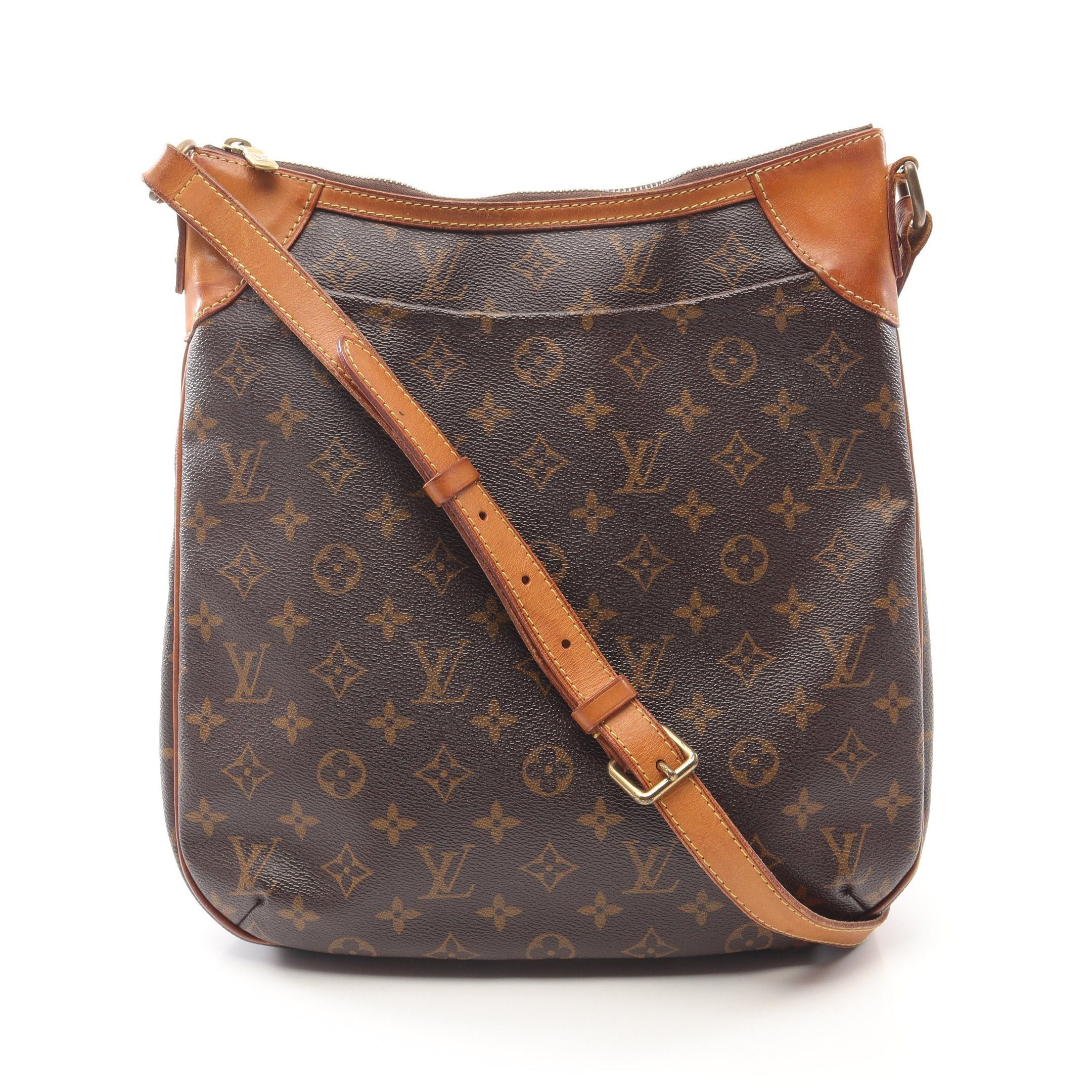 Louis Vuitton Louis Vuitton Odeon Mm Monogram Shoulder Bag Leather Brown Size ONE SIZE - 1 Thumbnail