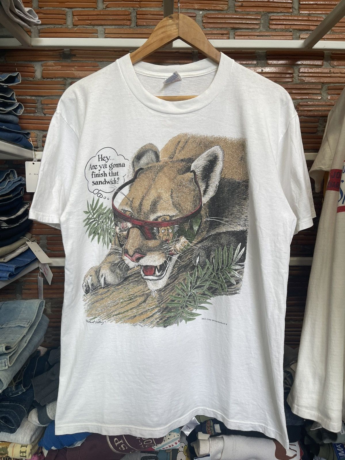 Vintage Vintage Red Oak Sportwear Parody T shirt L Size US L / EU 52-54 / 3 - 1 Thumbnail