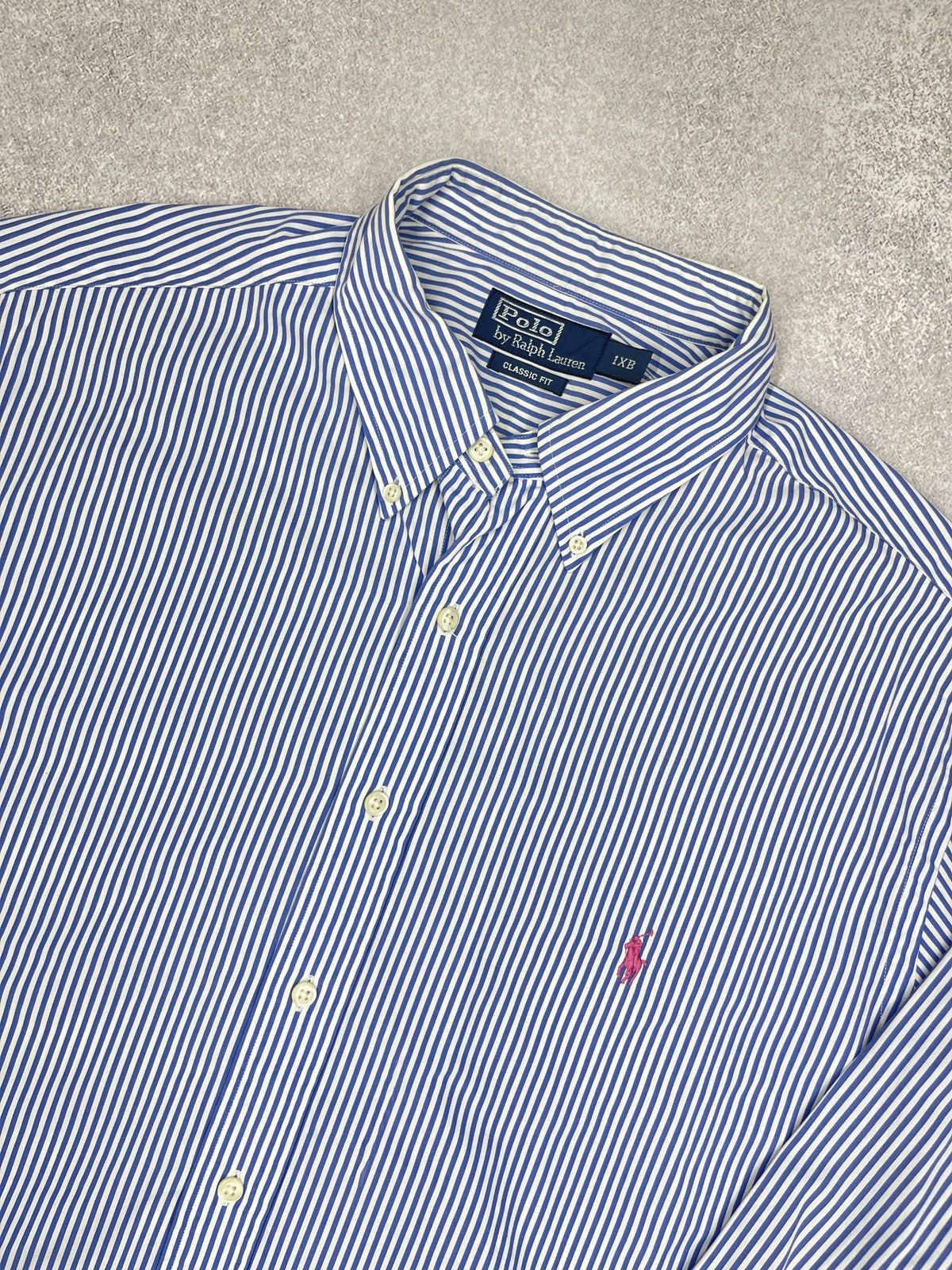 Polo Ralph Lauren Vintage Polo Ralph Lauren Striped Shirt Blue Y2K RRL Size XL Size US XL / EU 56 / 4 - 4 Thumbnail