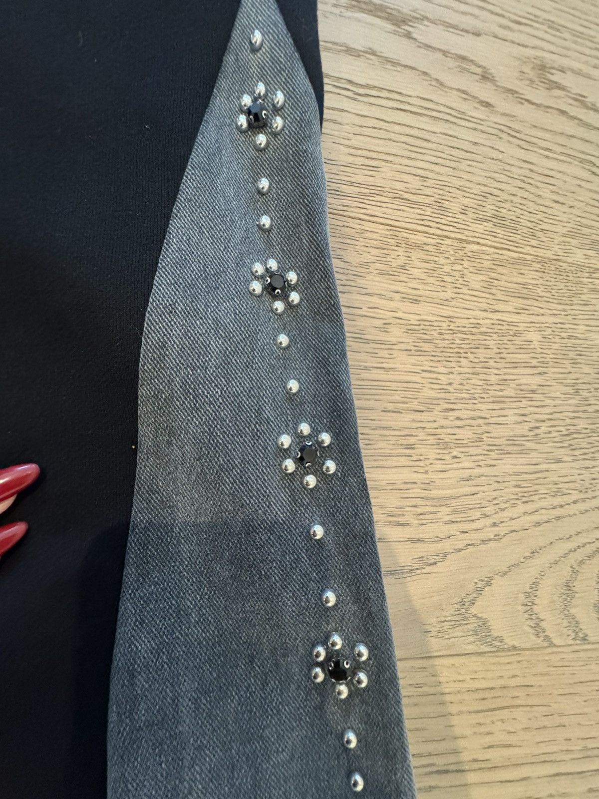 Other Matiere De Desirs Rockstar Studded Sweatpants Black Grey Size US 36 / EU 52 - 9 Thumbnail