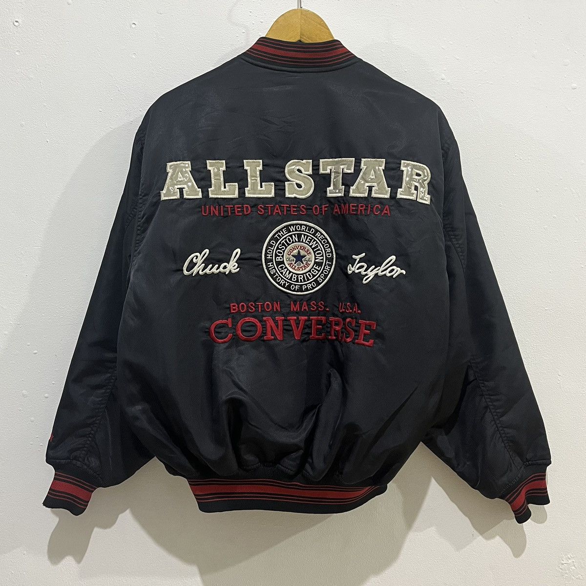 image of Vintage Converse Bomber Jacket in Black, Men's (Size Large)