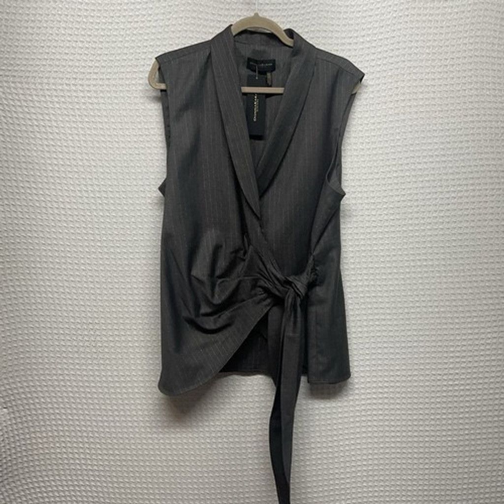 Donna Karan NWT Donna Karan New York Pinstripe Wrap Vest/Blazer Women XL Size XL / US 12-14 / IT 48-50 - 8 Thumbnail