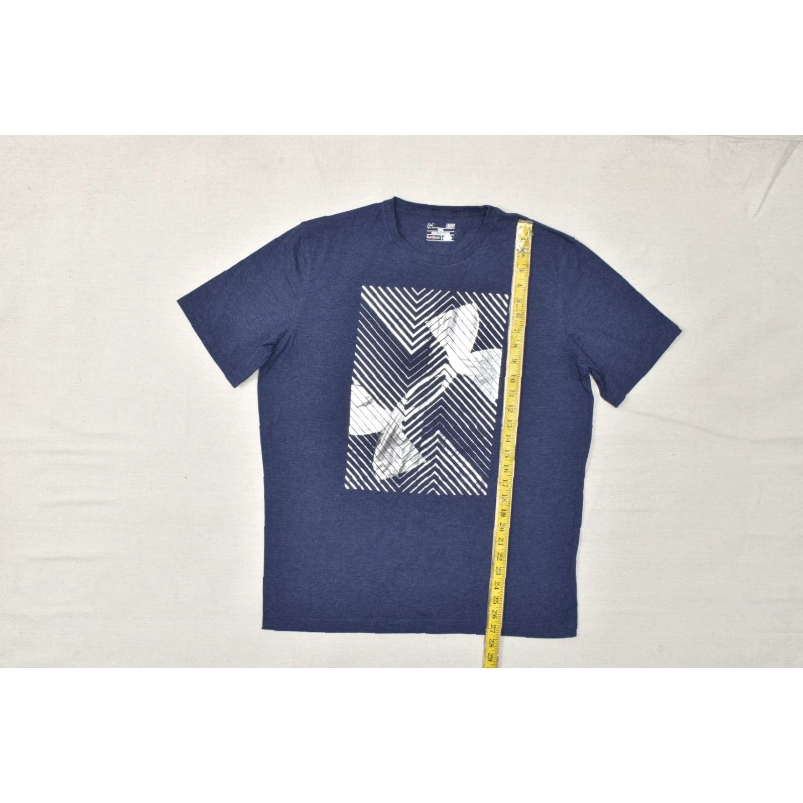 Under Armour Under Armour HeatGear Shirt Men's Large Blue Short Sleeve Graphic Print Crew Neck Logo Loose Fit T-Shirt Size US L / EU 52-54 / 3 - 3 Thumbnail