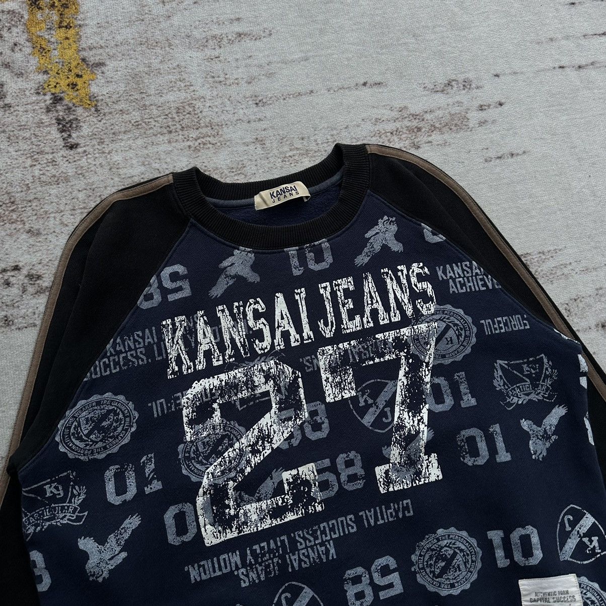 Japanese Brand VINTAGE KANSAI JEANS OVERPRINT VERY RARE Size US XXS / EU 40 - 4 Thumbnail