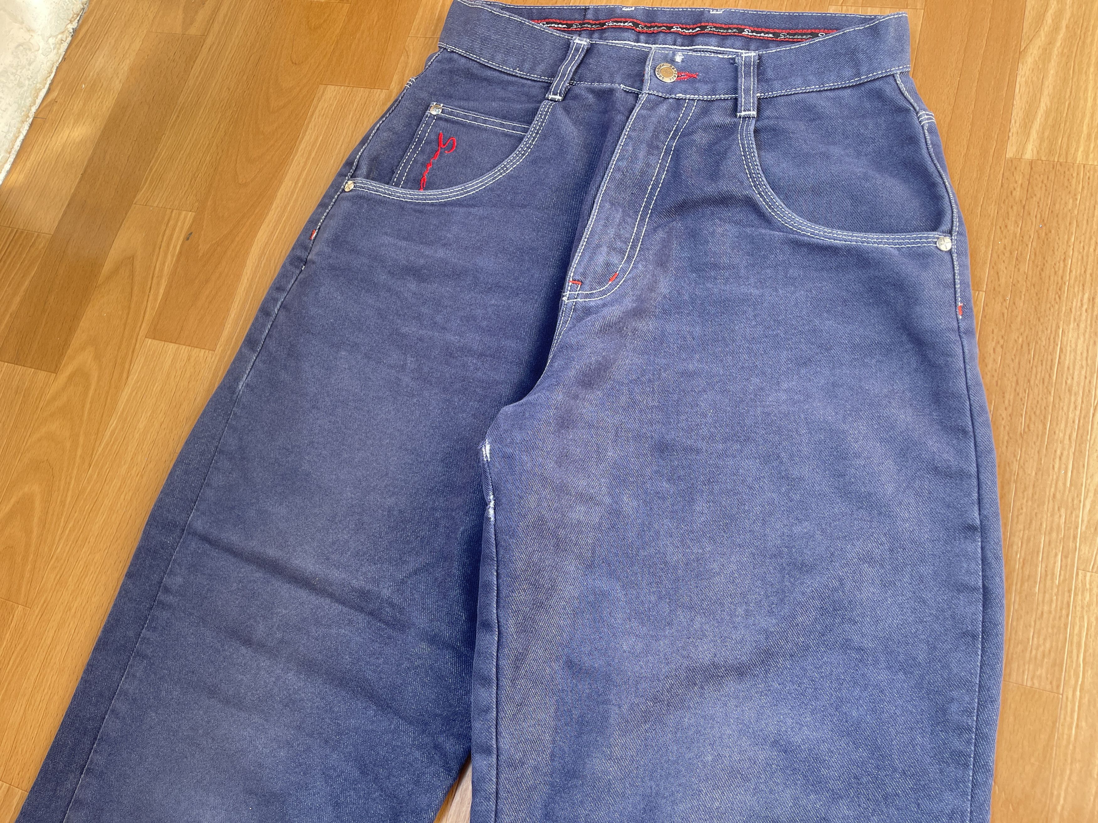 Other Sancezz jeans, shiny, vintage baggy, silver, metallic Y2K 28 Size US 28 / EU 44 - 11 Thumbnail