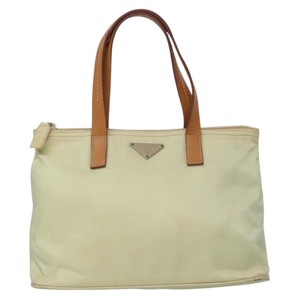 Prada Tessuto Ecru Synthetic Handbag (Pre-Owned) Size ONE SIZE - 1 Thumbnail