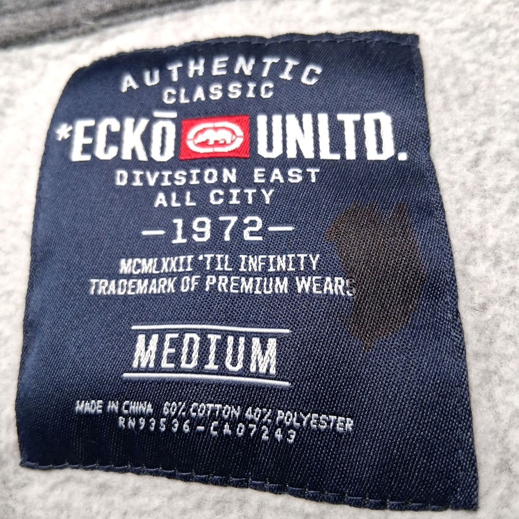 Ecko Unltd. VINTAGE Ecko UNLTD Hooded Sweatshirt Men M Gray Orange Full Zip Hoodie Streetwear READ Size US M / EU 48-50 / 2 - 7 Thumbnail