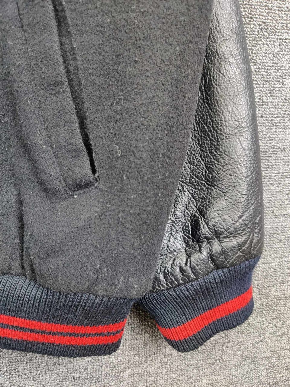 Nike Nice❗ Vintage Nike Air Jordan Wool Varsity Leather Jacket Size US XL / EU 56 / 4 - 4 Thumbnail