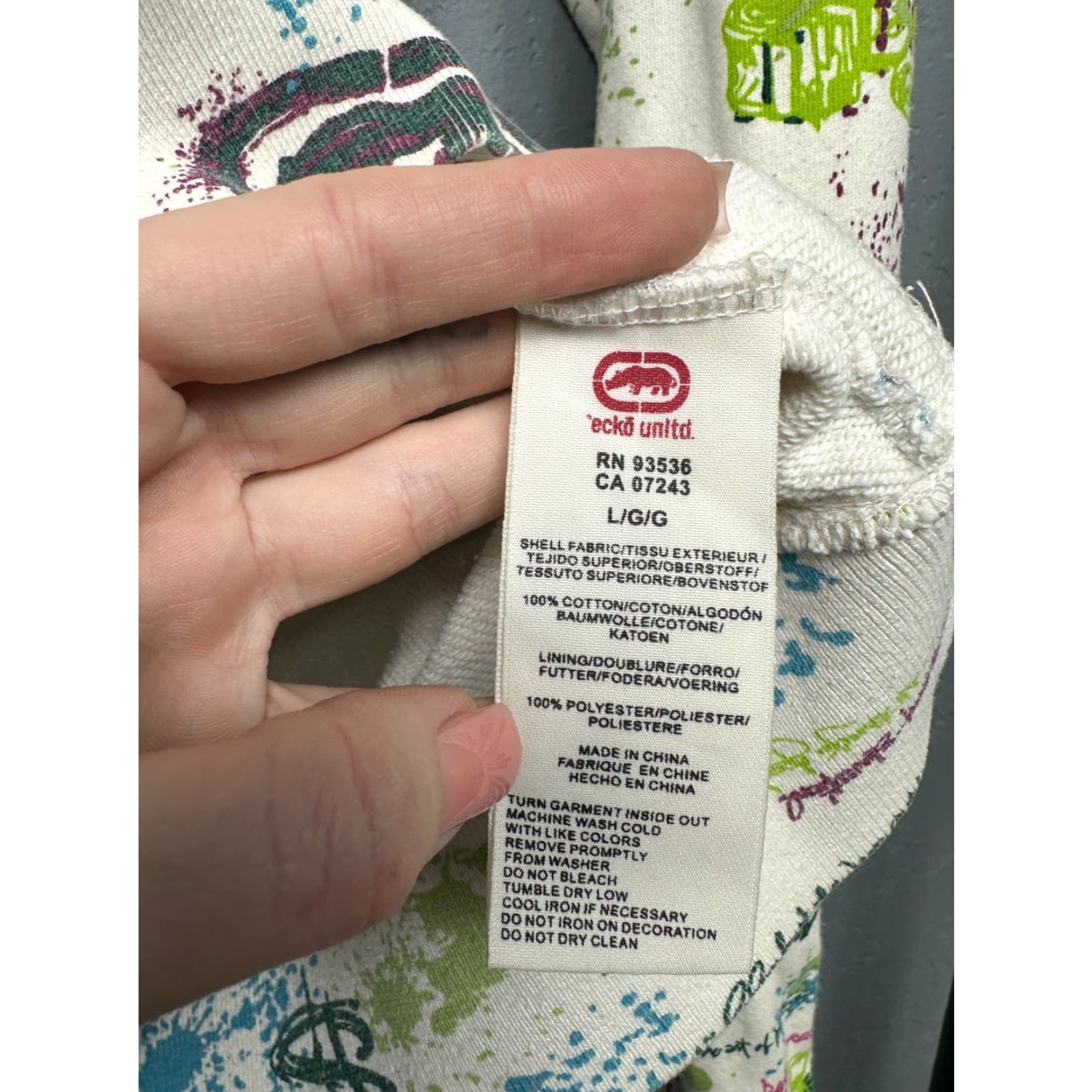 Logo 7 Ecko Unlimited Mens Overprint Logo Hoodie L Hoodie Mens Red XS? Size US L / EU 52-54 / 3 - 5 Thumbnail