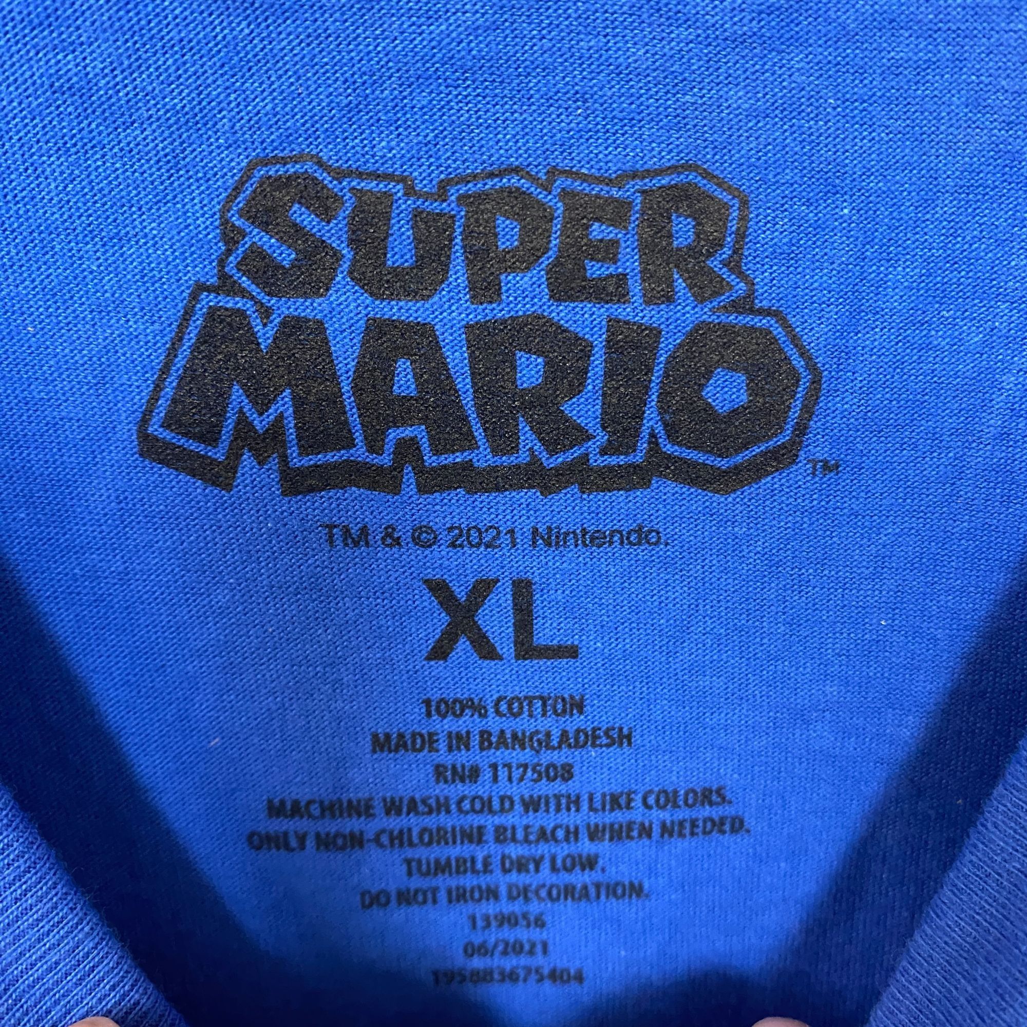 Nintendo Nintendo Super Mario Golden Blue Graphic T-Shirt XL Size US XL / EU 56 / 4 - 4 Thumbnail