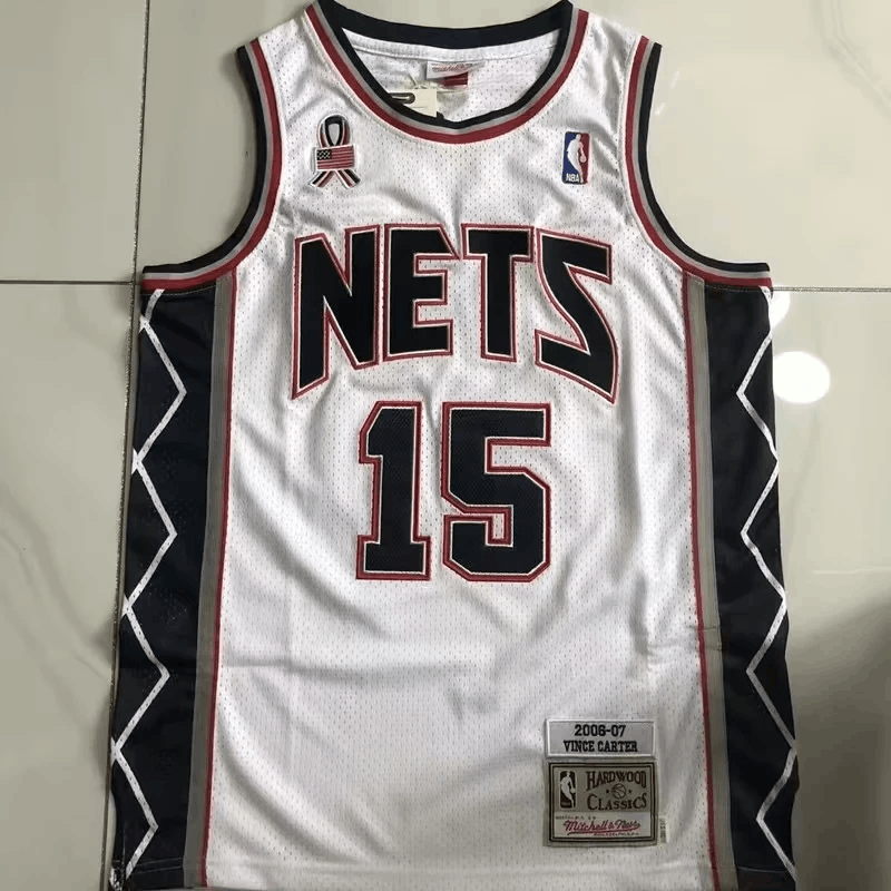 NBA New Jersey Nets #15 Vince Carter Jersey Double Stitched Size US L / EU 52-54 / 3 - 1 Thumbnail