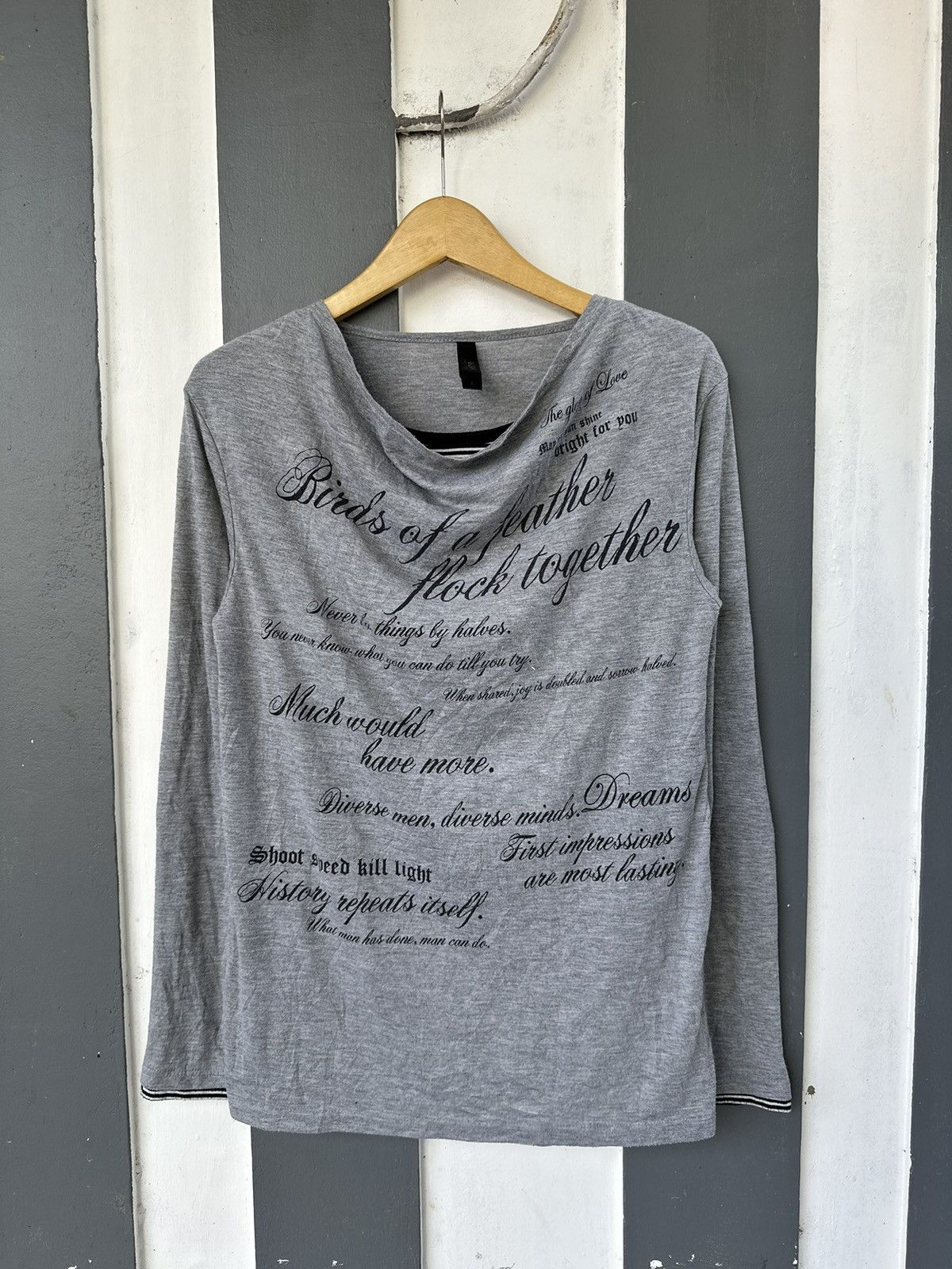 20471120 JAPANESE POEM DOUBLE LAYER LGB IFSIX STYLE LONG SLEEVE Size US M / EU 48-50 / 2 - 1 Thumbnail