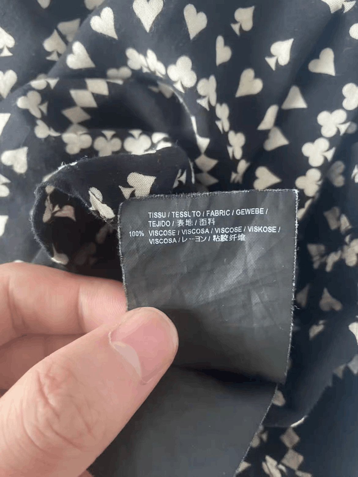 Saint Laurent Paris Sz 38 Saint Laurent Paris 16AW Poker Pattern Shirt Size US S / EU 44-46 / 1 - 5 Thumbnail