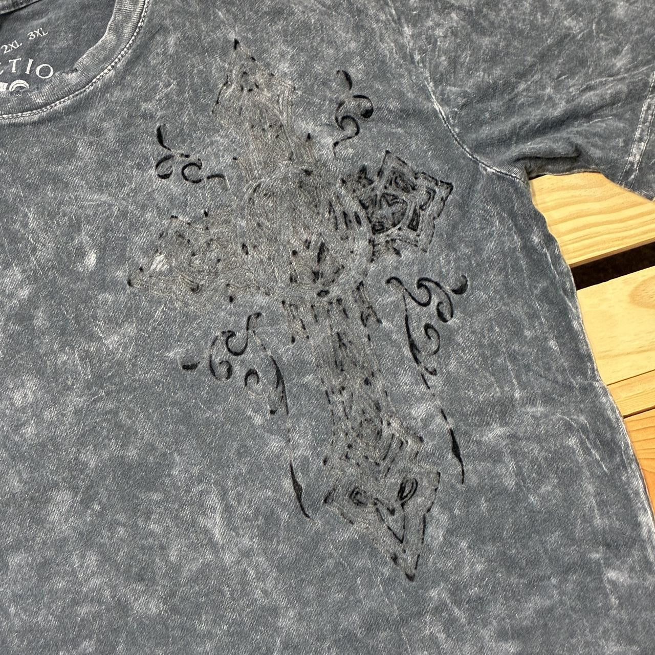 Affliction Affliction Gray Distressed Y2K MMA Tee Size Small Size US S / EU 44-46 / 1 - 3 Thumbnail