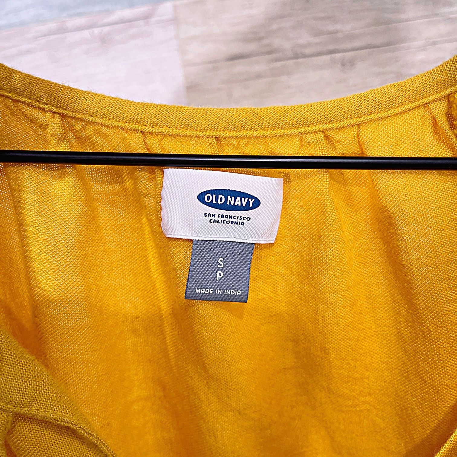 Old Navy OLD NAVY Linen Blend Floral Eyelet Dress Yellow Women Small Size S / US 4 / IT 40 - 5 Thumbnail