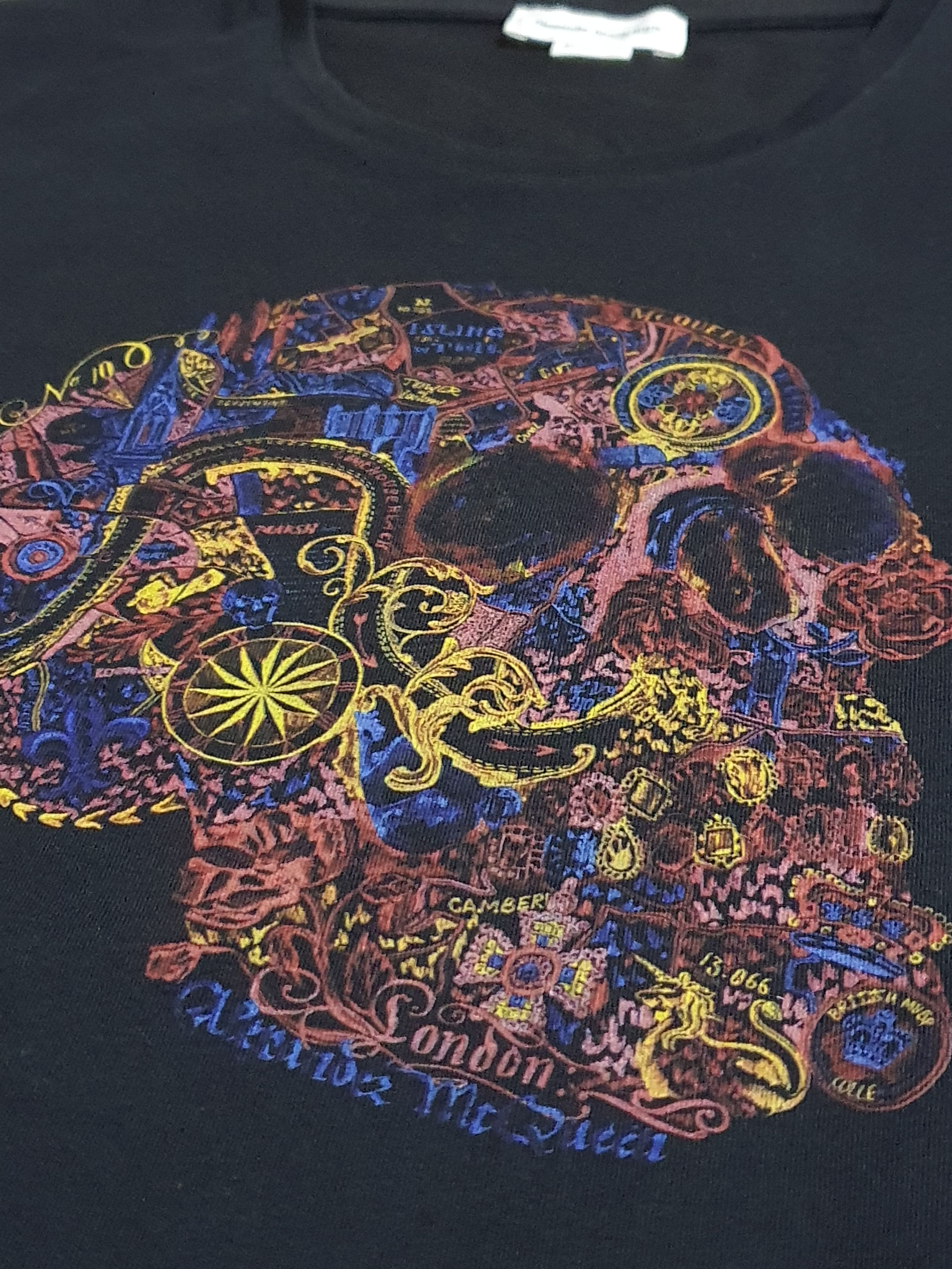 Alexander McQueen Alexander McQueen London Map Skull rare tee Size US S / EU 44-46 / 1 - 5 Thumbnail