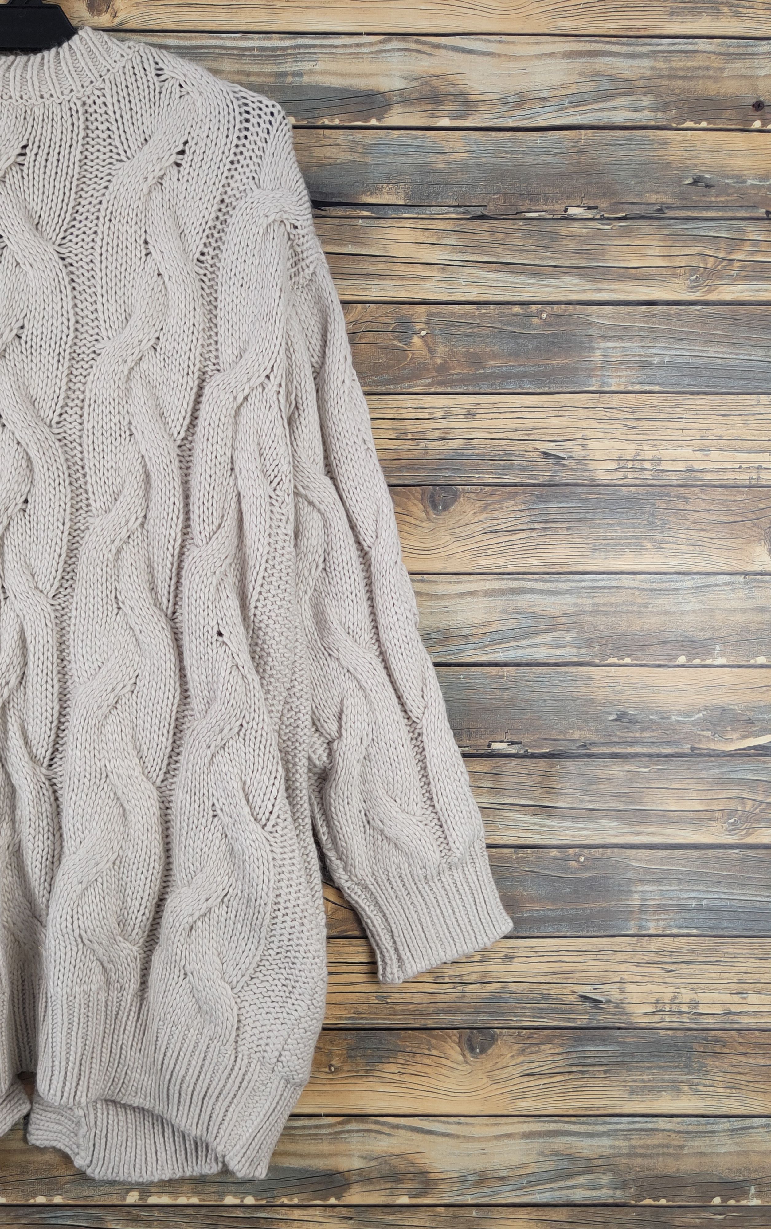 Aran Isles Knitwear GU Beige japan streetwear cable Knitwear Cardigan #W1810 Size US XL / EU 56 / 4 - 9 Thumbnail