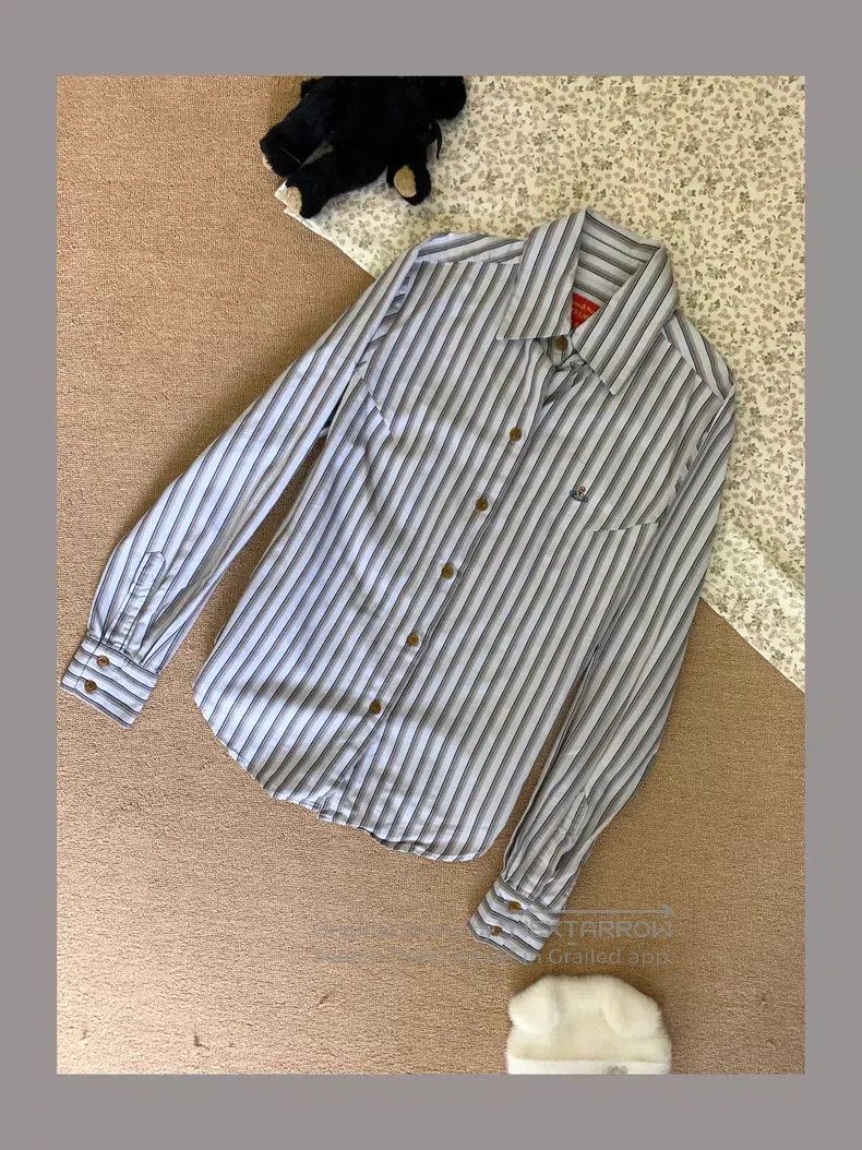 Vivienne Westwood Vivienne Westwood Striped Shirt Vintage Used Size M / US 6-8 / IT 42-44 - 1 Thumbnail