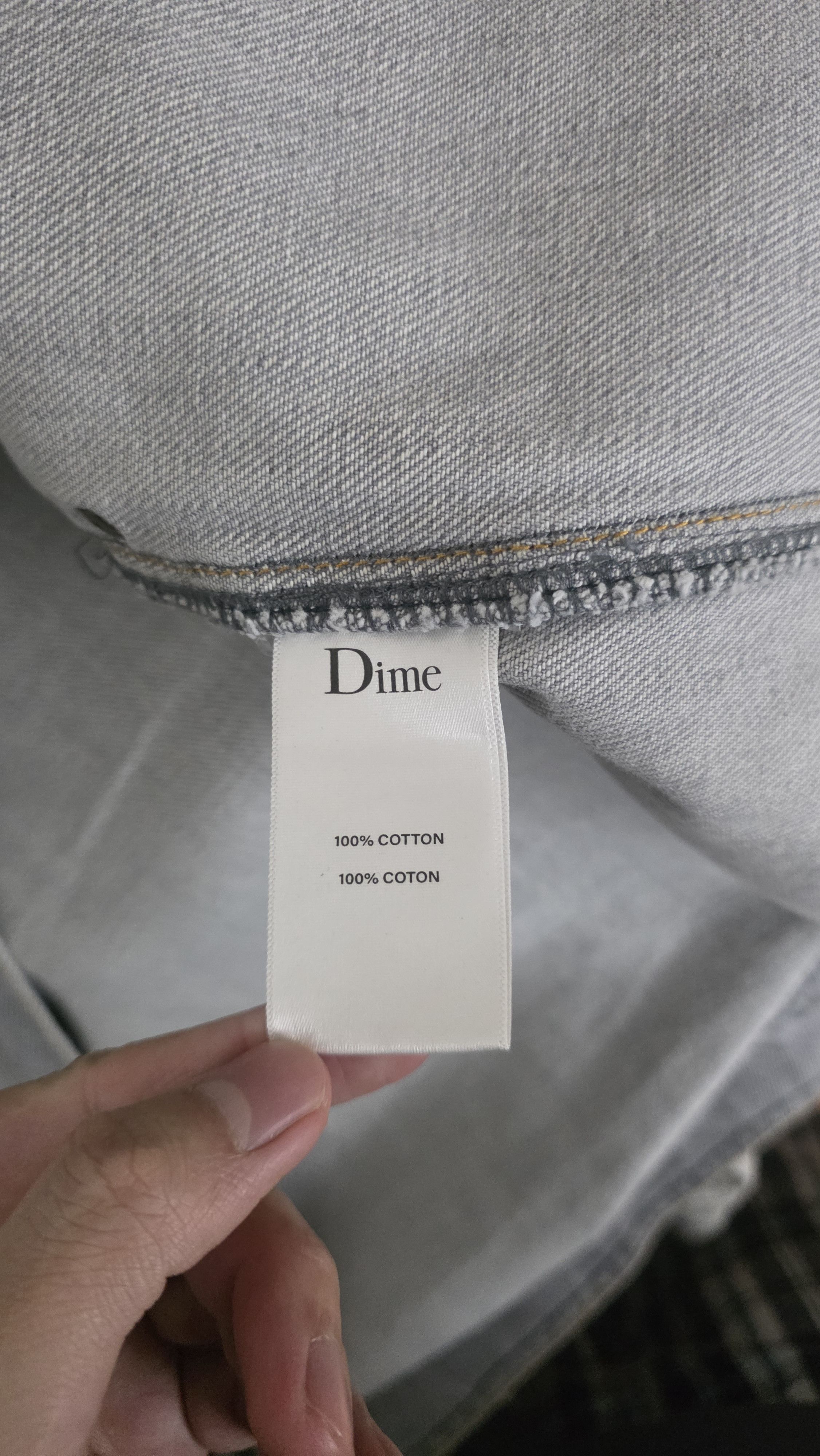 Dime Dime Denim Jacket Dipped Sandblasted Grey Size US XL / EU 56 / 4 - 5 Thumbnail