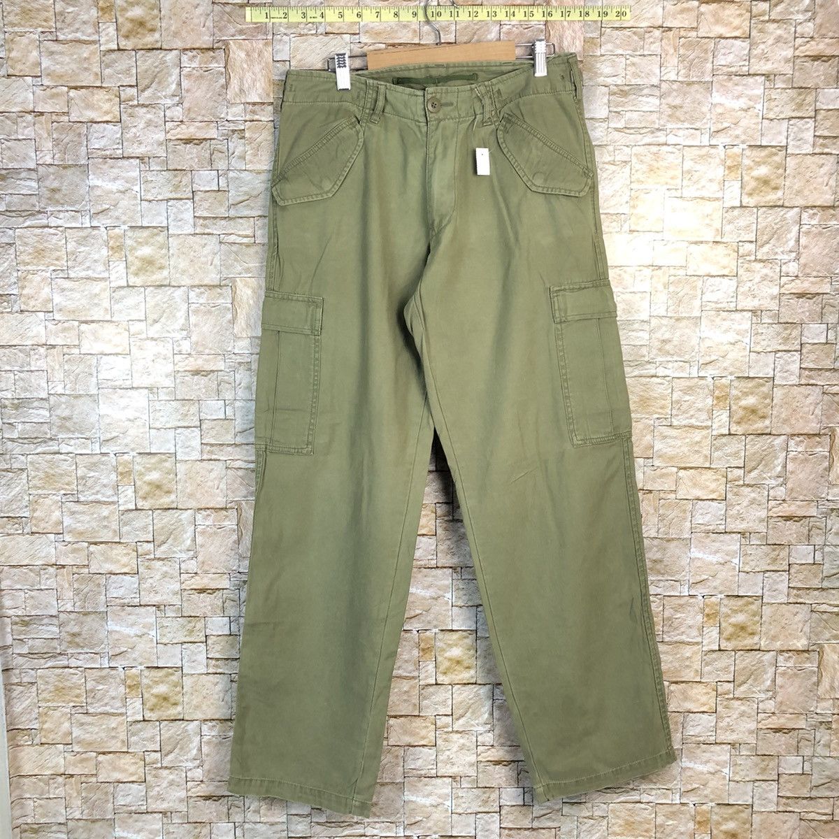 Back Number Green Cargo Multipocket Pants #A734