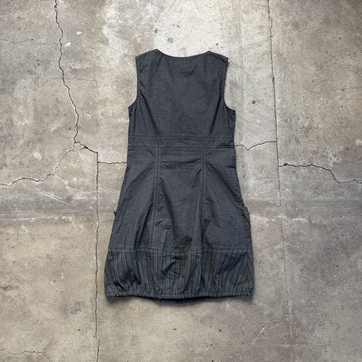 Other Vintage Cache Cache Grey Grunge Midi Dress Size XS / US 0-2 / IT 36-38 - 2 Thumbnail