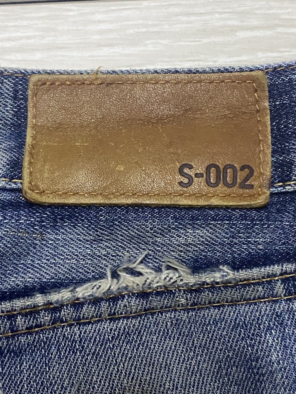 Engineered Garments × Uniqlo Vintage Uniqlo S002 Blue Wash Patches Distressed Loose Jeans Size US 35 - 13 Thumbnail