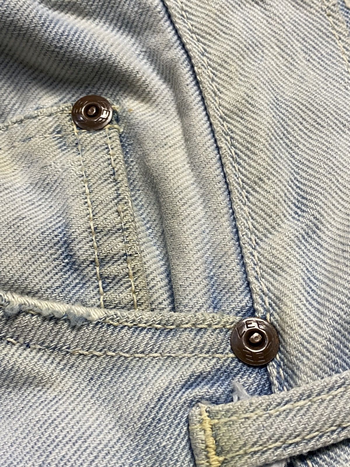 Lee × Vintage Vintage Lee MR Slim Straight Rindem Was Jeans W28 Size US 28 / EU 44 - 10 Thumbnail