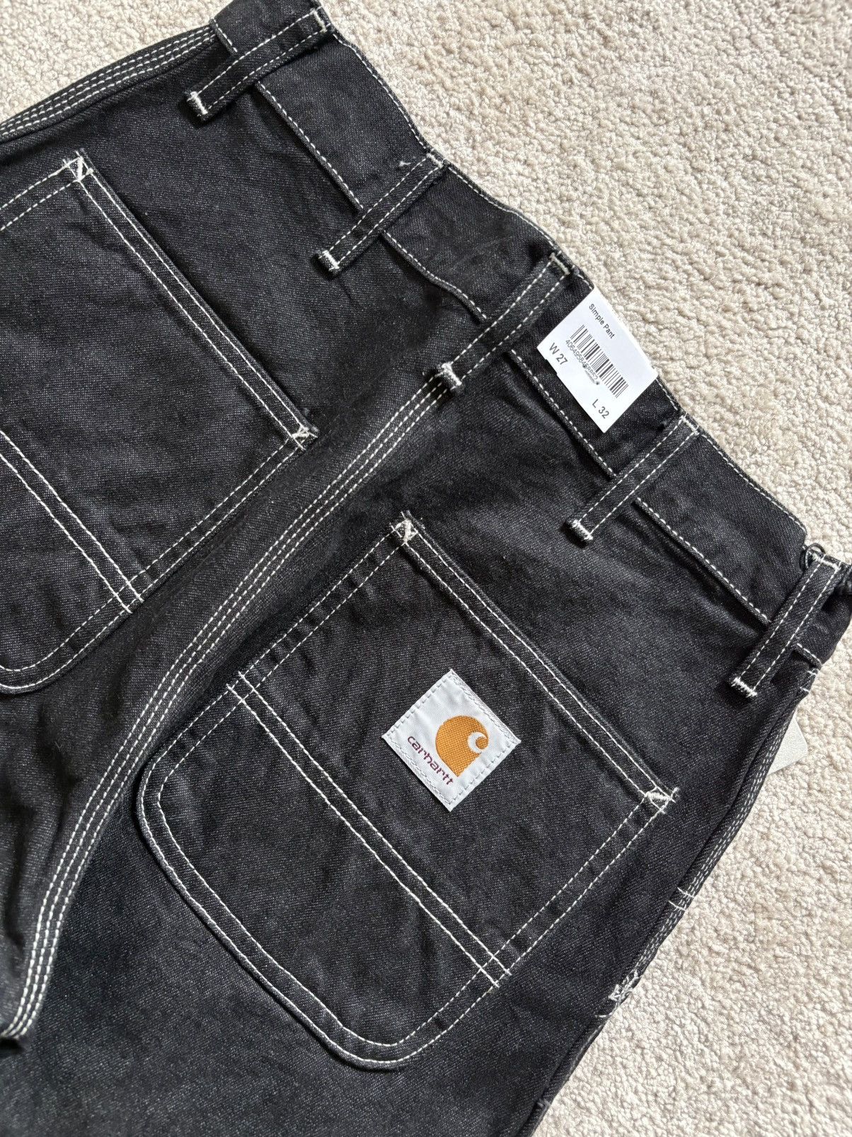 Carhartt Wip Carhartt WIP Simple Pant – Black Denim One Wash / W27 L32 Size US 27 - 6 Thumbnail