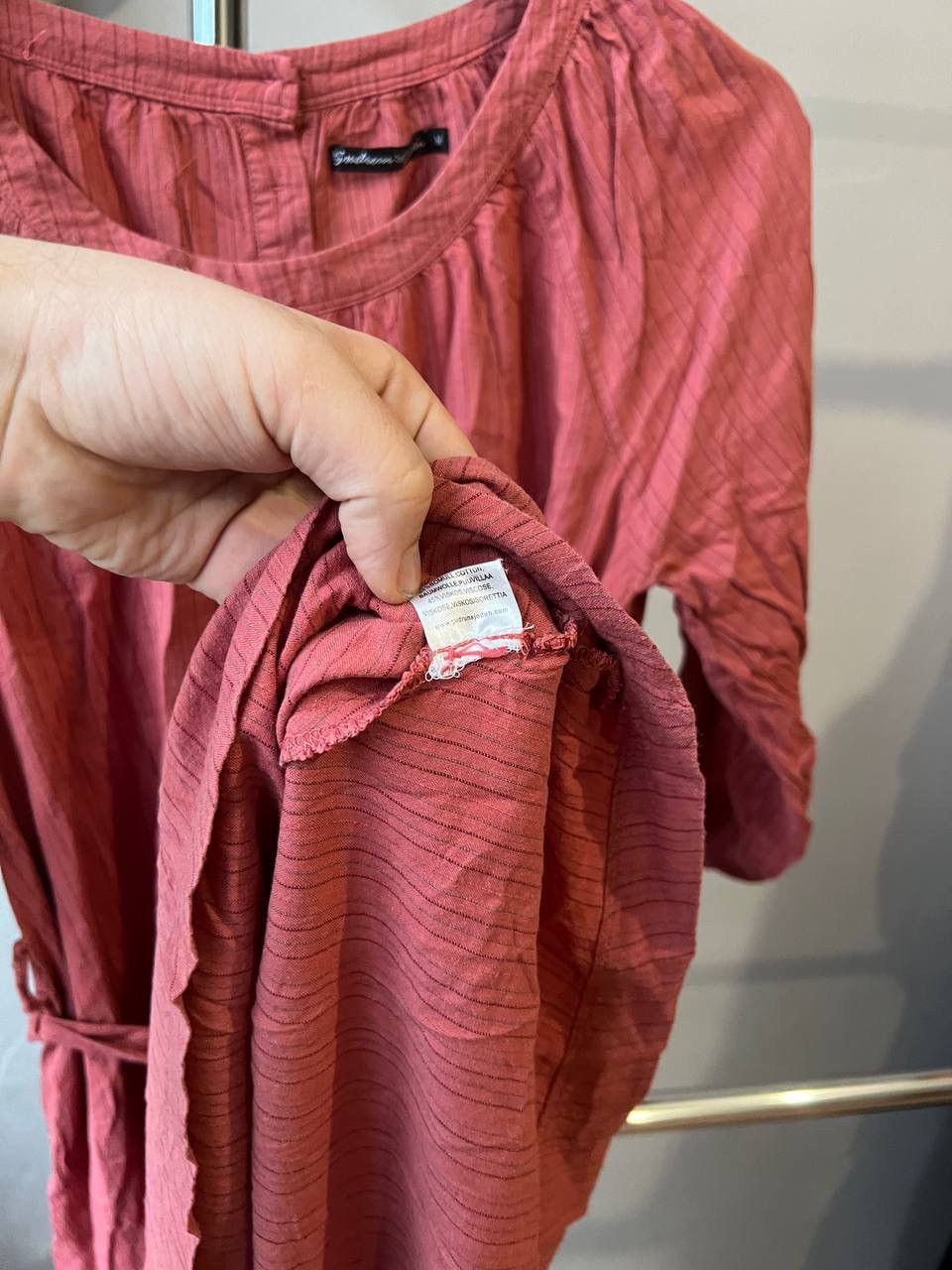 Gudrun Sjoden GUDRUN SJODEN PINK ORGANIC COTTON CASUAL MIDI DRESS SIZE M Size M / US 6-8 / IT 42-44 - 8 Thumbnail