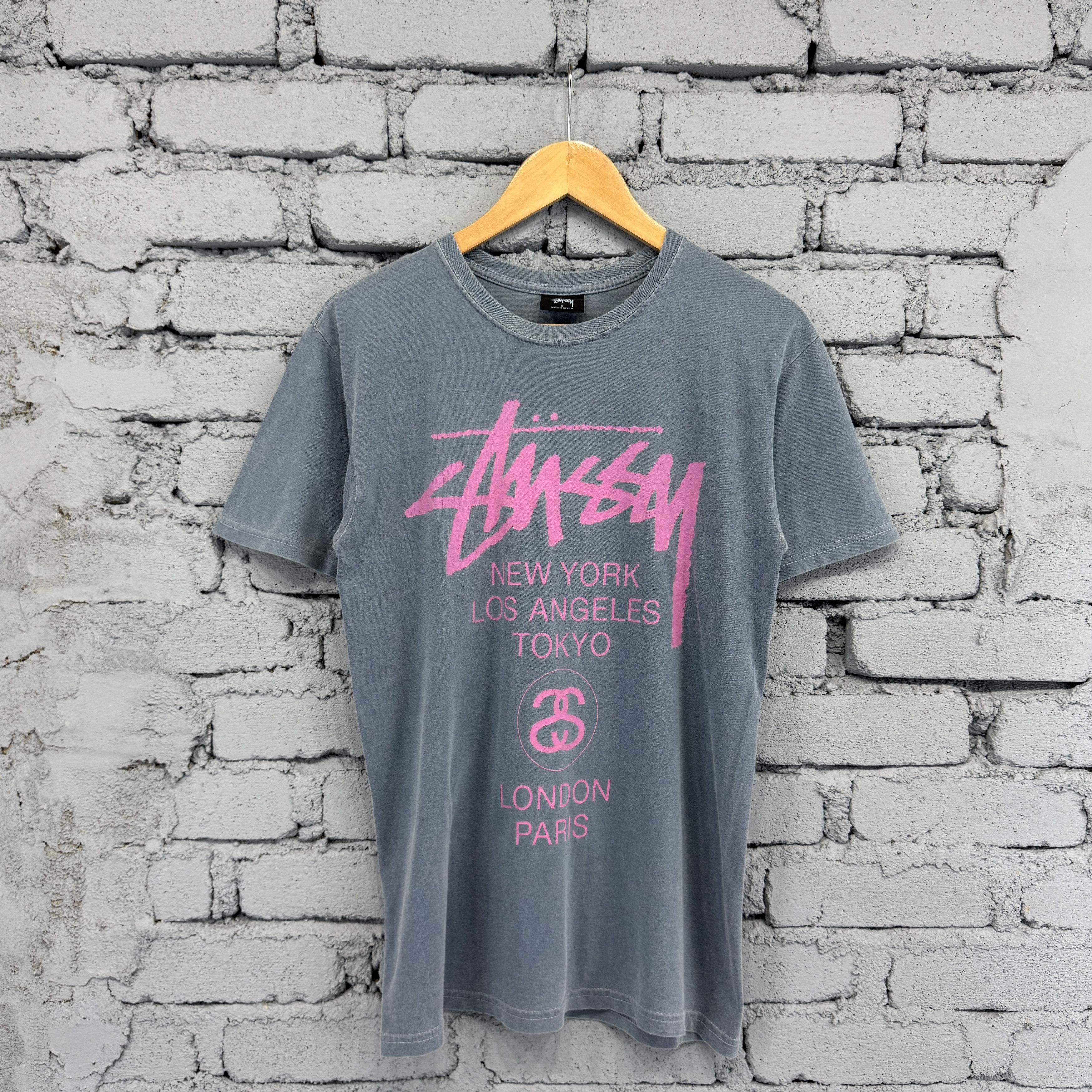 Stussy Rare Stussy NY, LA, TK, LND, PAR Crewneck Tshirt Size US S / EU 44-46 / 1 - 1 Thumbnail