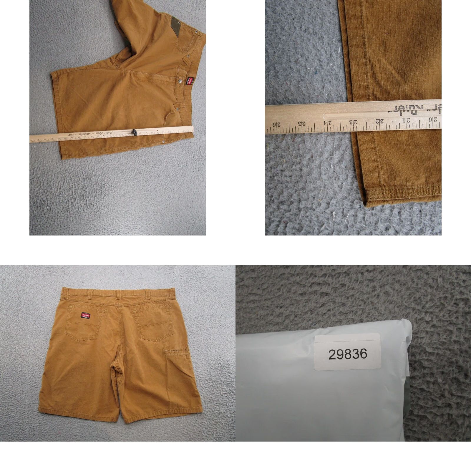 Wrangler VINTAGE Wrangler RIPSTOP Canvas Shorts Cargo Utility Beige Workwear Size 42 Wrangler Logo Zipper Pockets Size US 42 / EU 58 - 8 Thumbnail