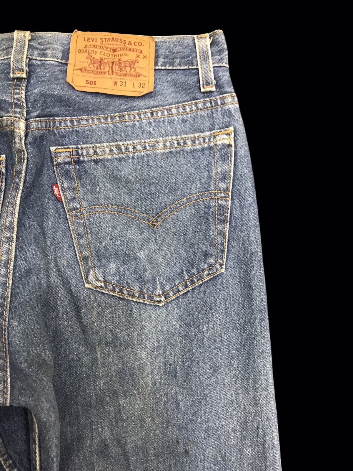 Levi's × Vintage 💥90s Style💥Vintage Levis 501 Rgular Medium Wash Denim F183 Size US 30 / EU 46 - 10 Thumbnail