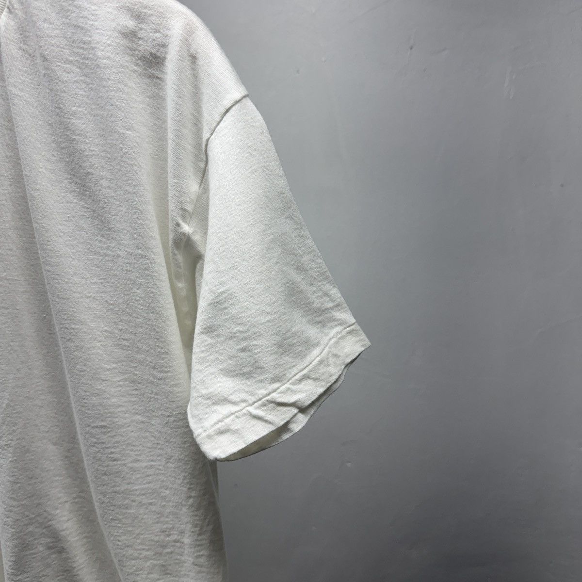 Vintage 90s Faded Blank White Shirt Thrashed Distressed ERD Grunge Size US XL / EU 56 / 4 - 2 Thumbnail