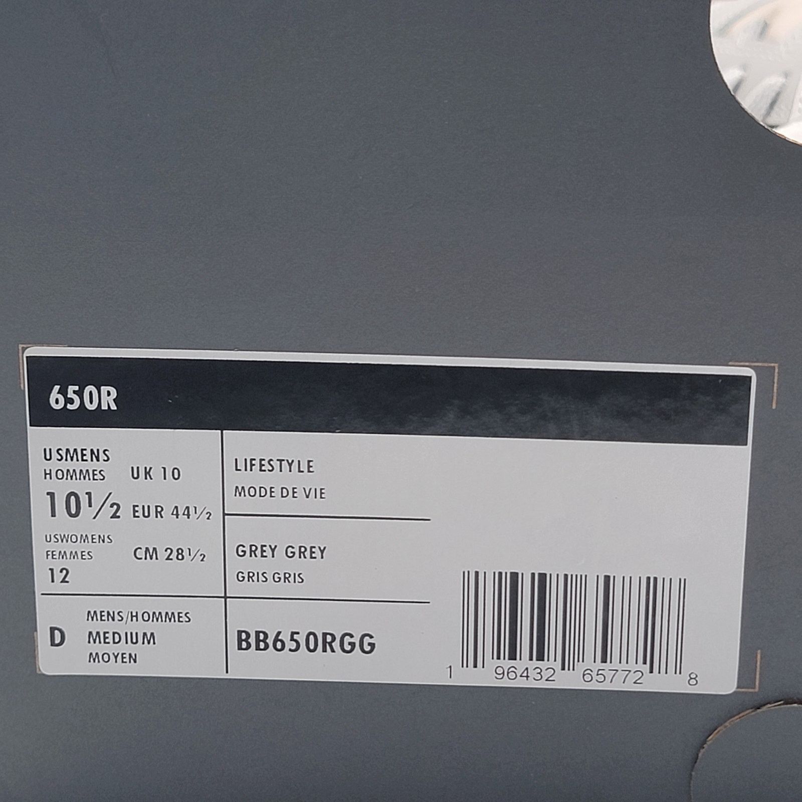 New Balance New Balance Men 650R Lifestyle Aluminum Rain Cloud Sz 10.5 Size US 10.5 / EU 43-44 - 8 Thumbnail