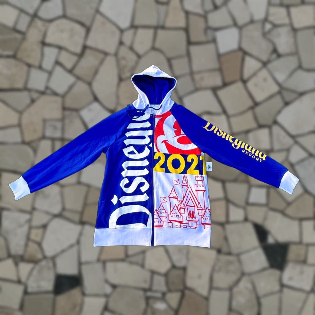 Disney Disneyland Resort 2021 Men's Full Zip Hoodie Size L. Hoodie Unisex Adults L Mickey Multicolor Disney 2021 90s?