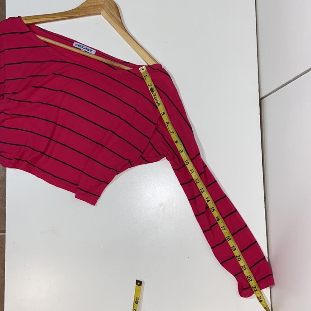 Designer Off The Shoulder Pin Striped Crop Top Size Medium Size M / US 6-8 / IT 42-44 - 5 Thumbnail