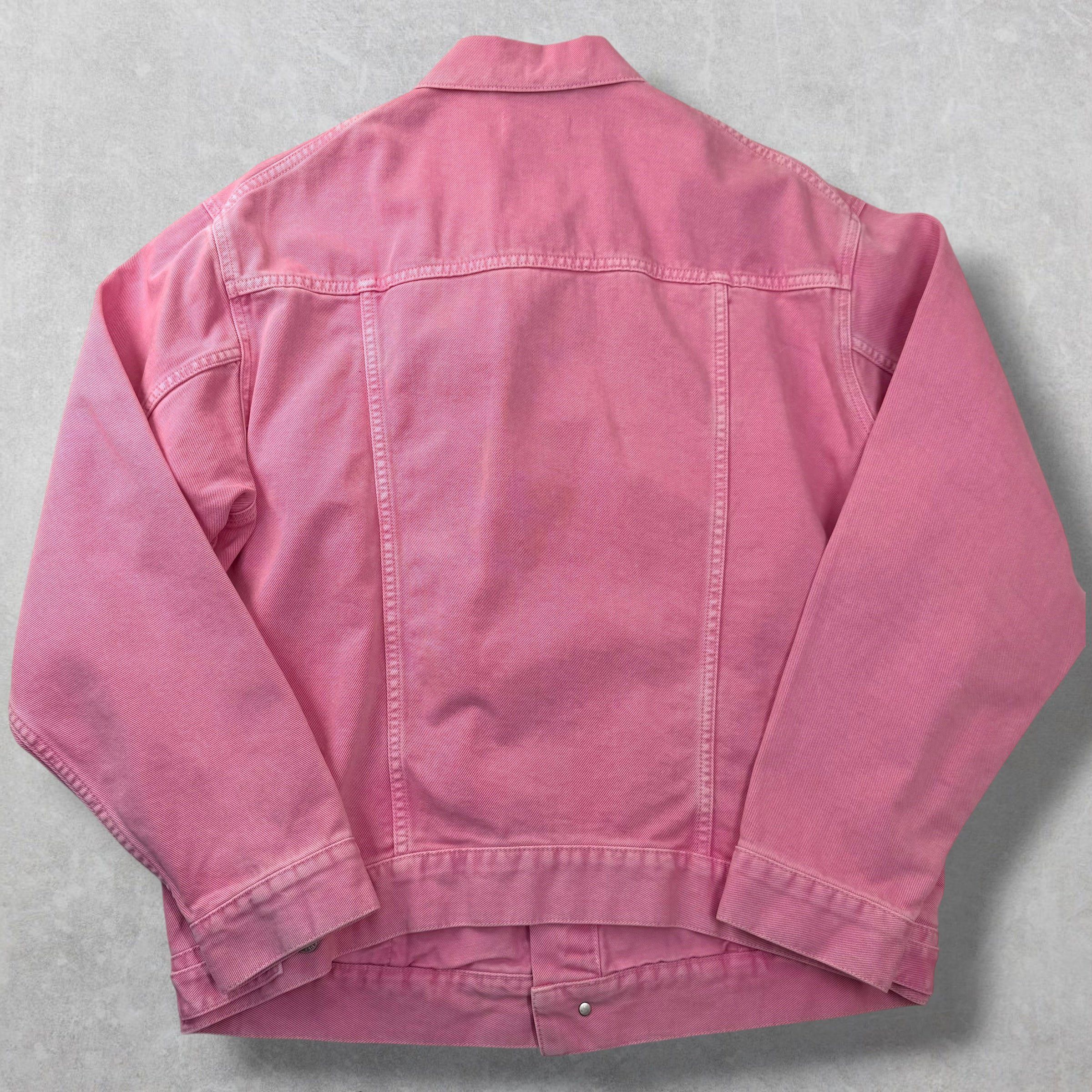 Balenciaga Balenciaga Embroidered Logo Pink Denim Jacket 34 (M) Size US M / EU 48-50 / 2 - 2 Thumbnail